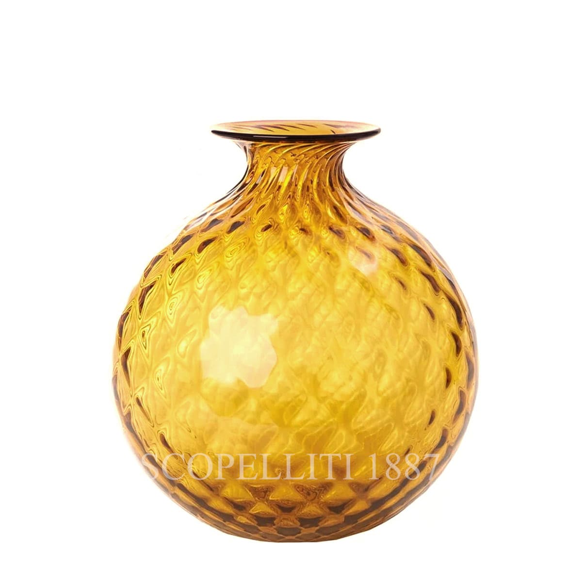 베니니 Venini Monofiore Balloton Vase Medium Amber 100.18 AA/OZ