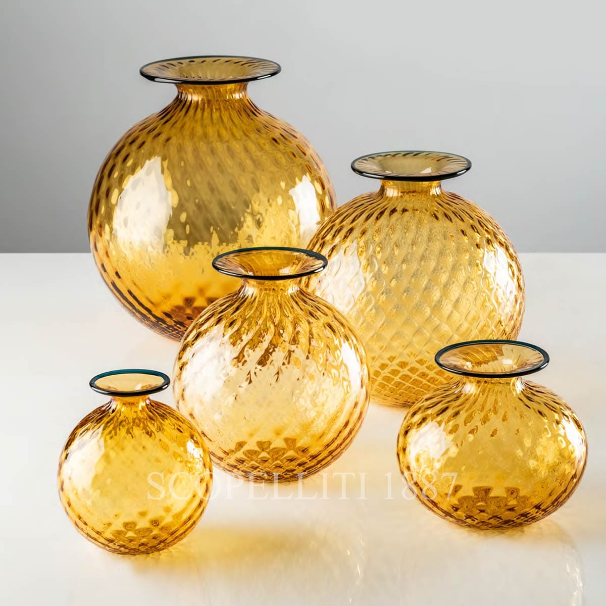베니니 Venini Monofiore Balloton Vase Medium Amber 100.18 AA/OZ 3/3