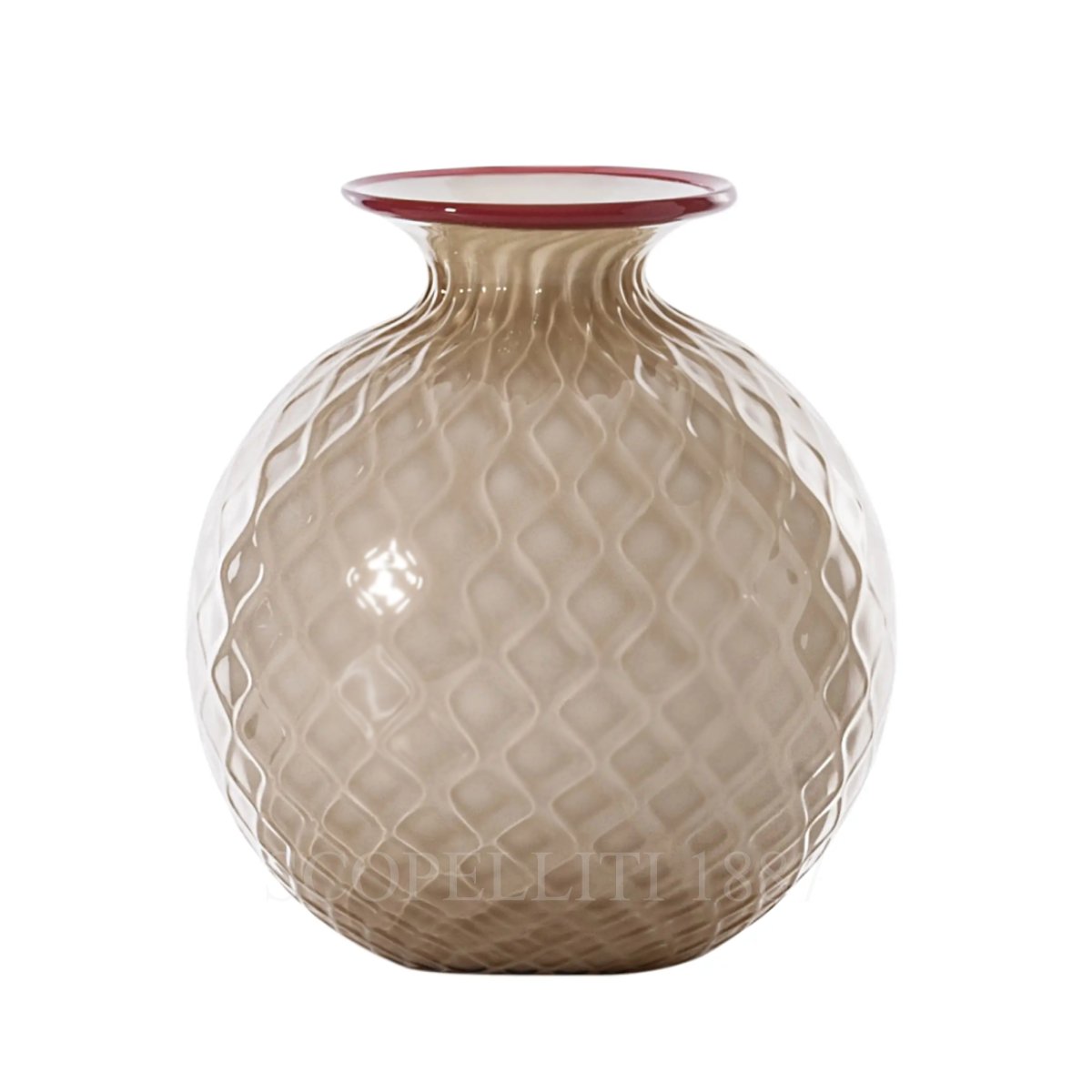 베니니 Venini Vase Monofiore Balloton Milk Moka Medium 100.18 MK/LA/RV
