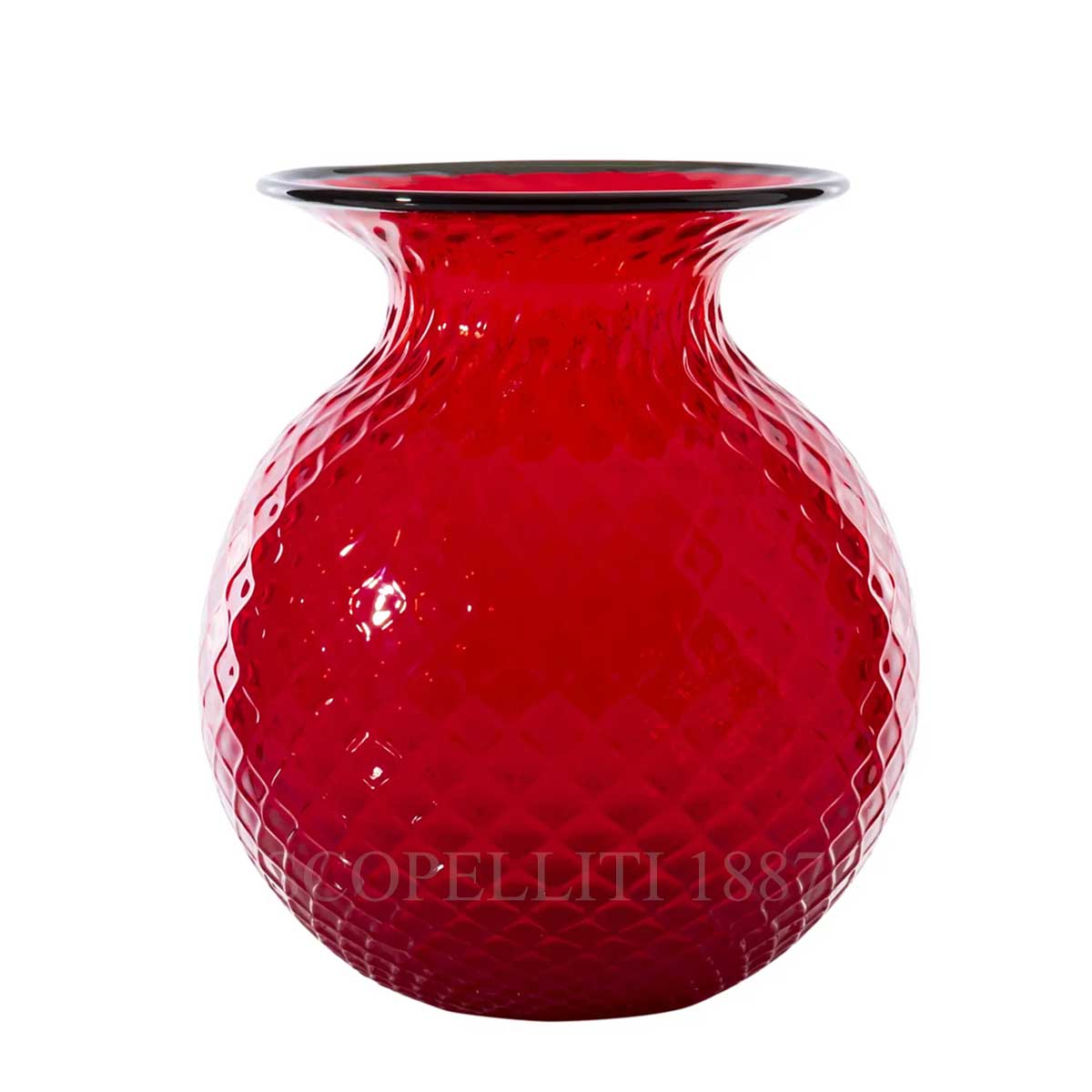 베니니 Venini Monofiore Balloton Fiori Vase Large Red 100.46 RV/VM
