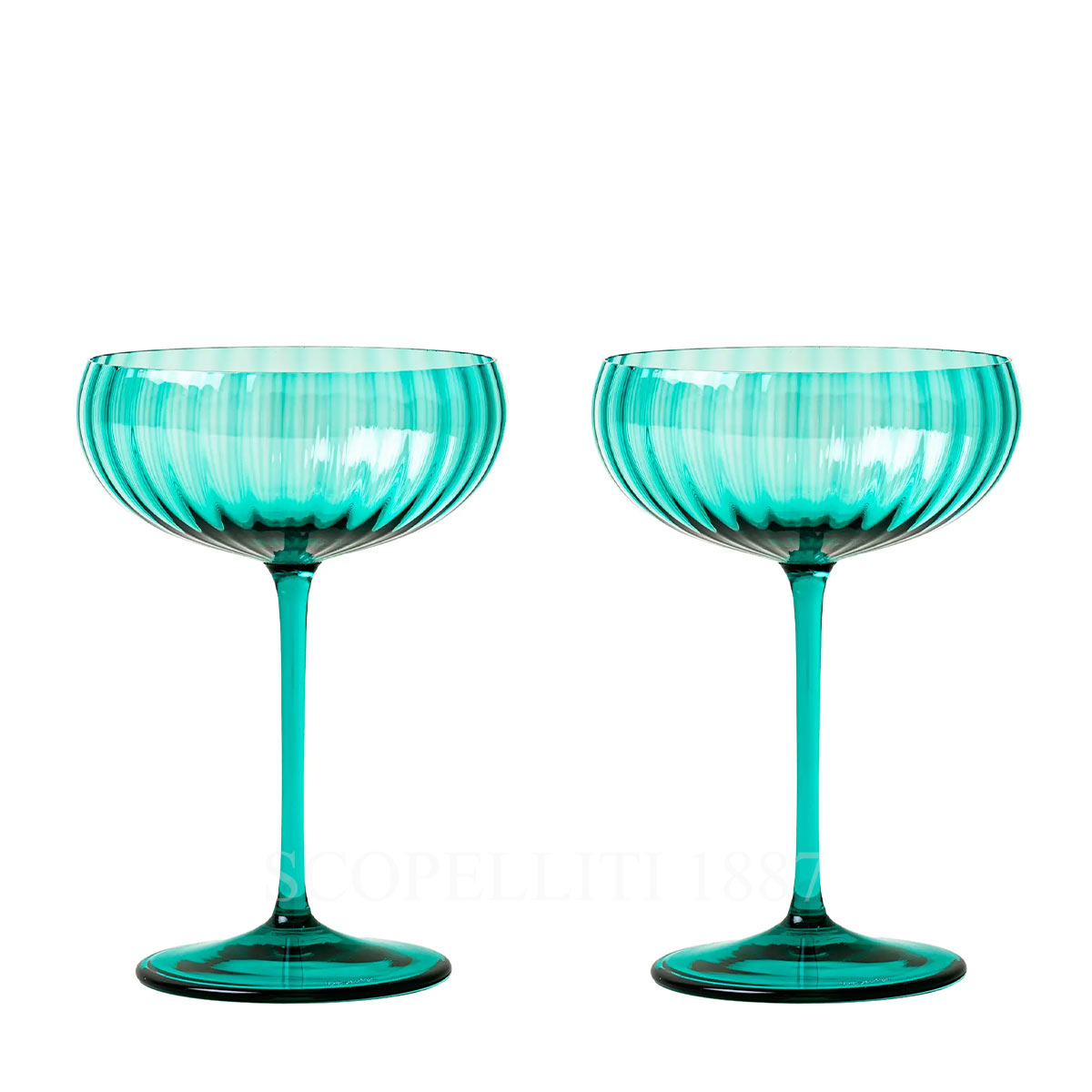 베니니 Venini Champagne Glasses Bollicine Mint Green - Set of 2 343.25 VT