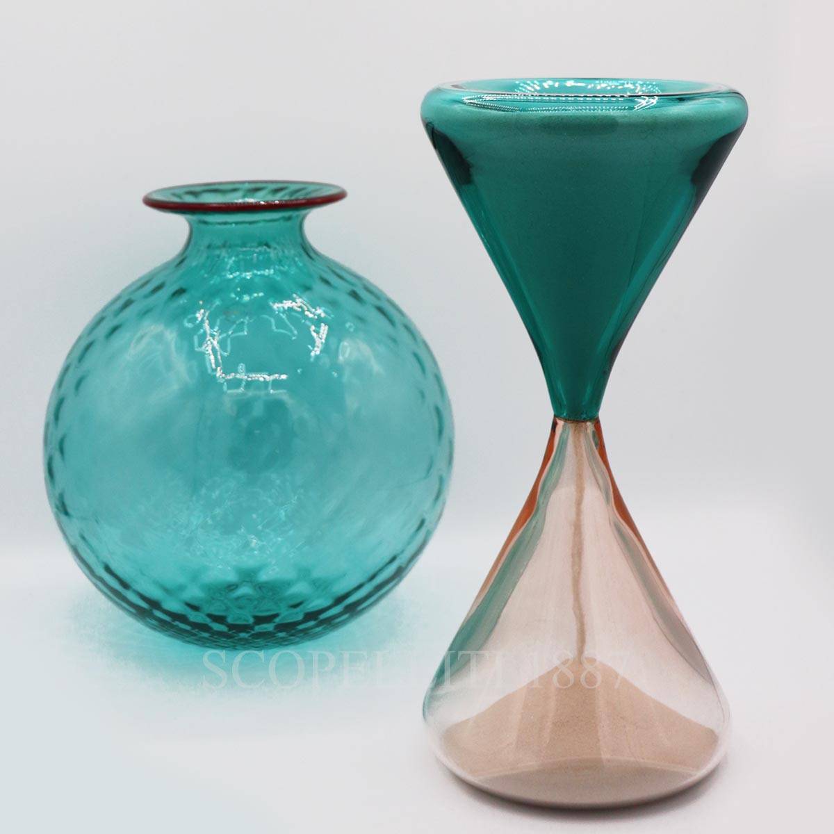 베니니 Venini Unique Clessidra Hourglass 420.10 Mint Green - Rose 420.10 VT/RS 2/2