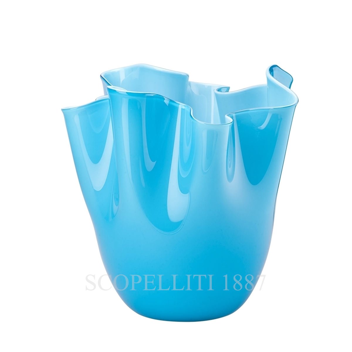 베니니 Venini Fazzoletto Vase Medium Aquamarine 700.02 AQ
