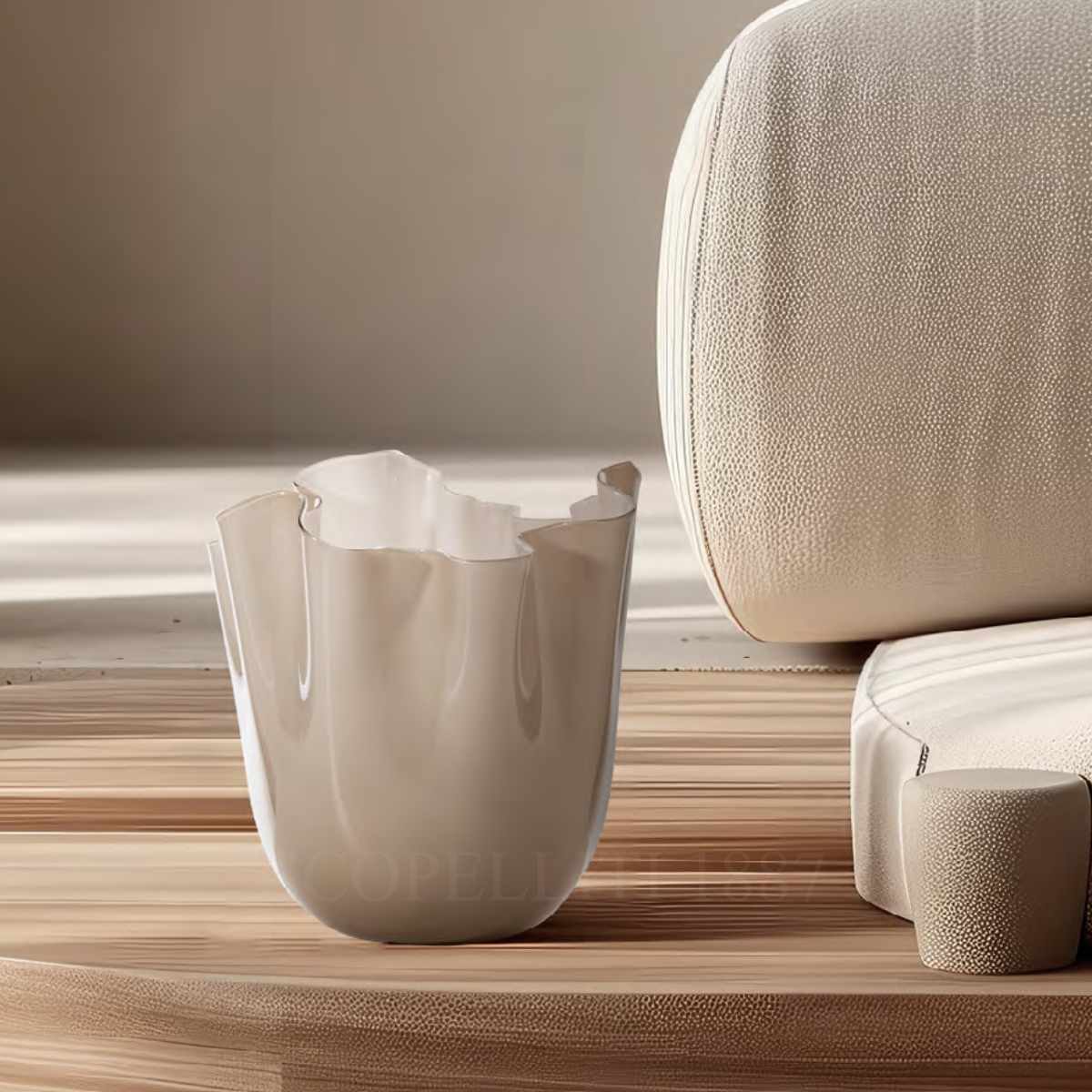 베니니 Venini Fazzoletto Vase Medium Moka 700.02 MK/LA/MK 2/3