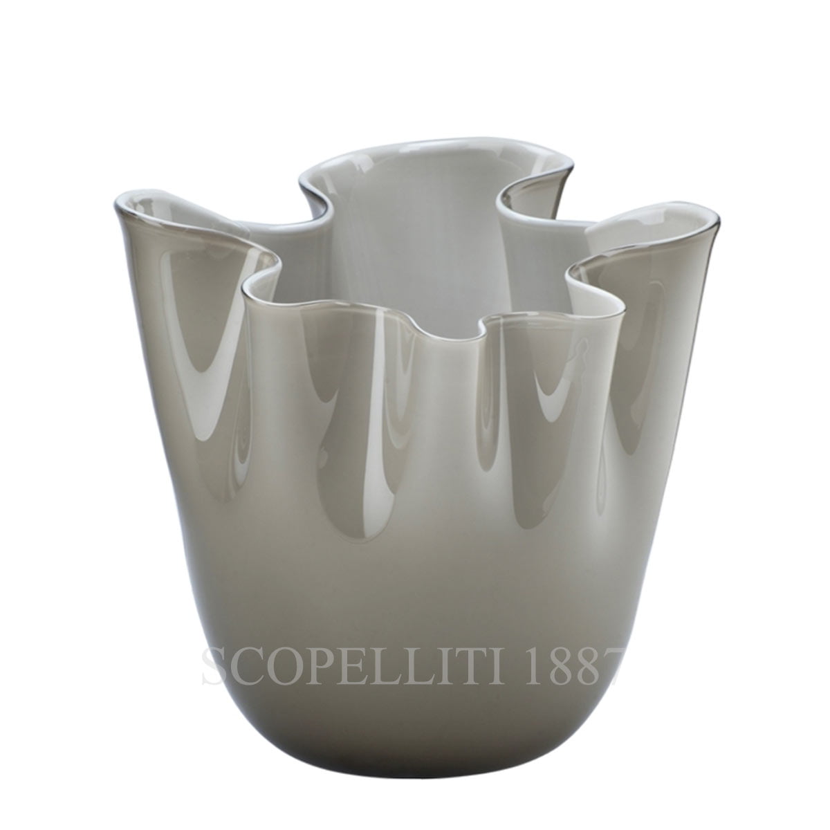 베니니 Venini Fazzoletto Vase Medium Taupe 700.02 TP