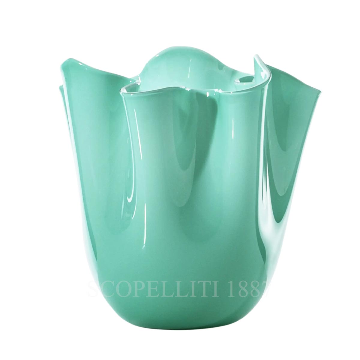 베니니 Venini Fazzoletto Vase Medium Mint Green 700.02 VT/LA/VT
