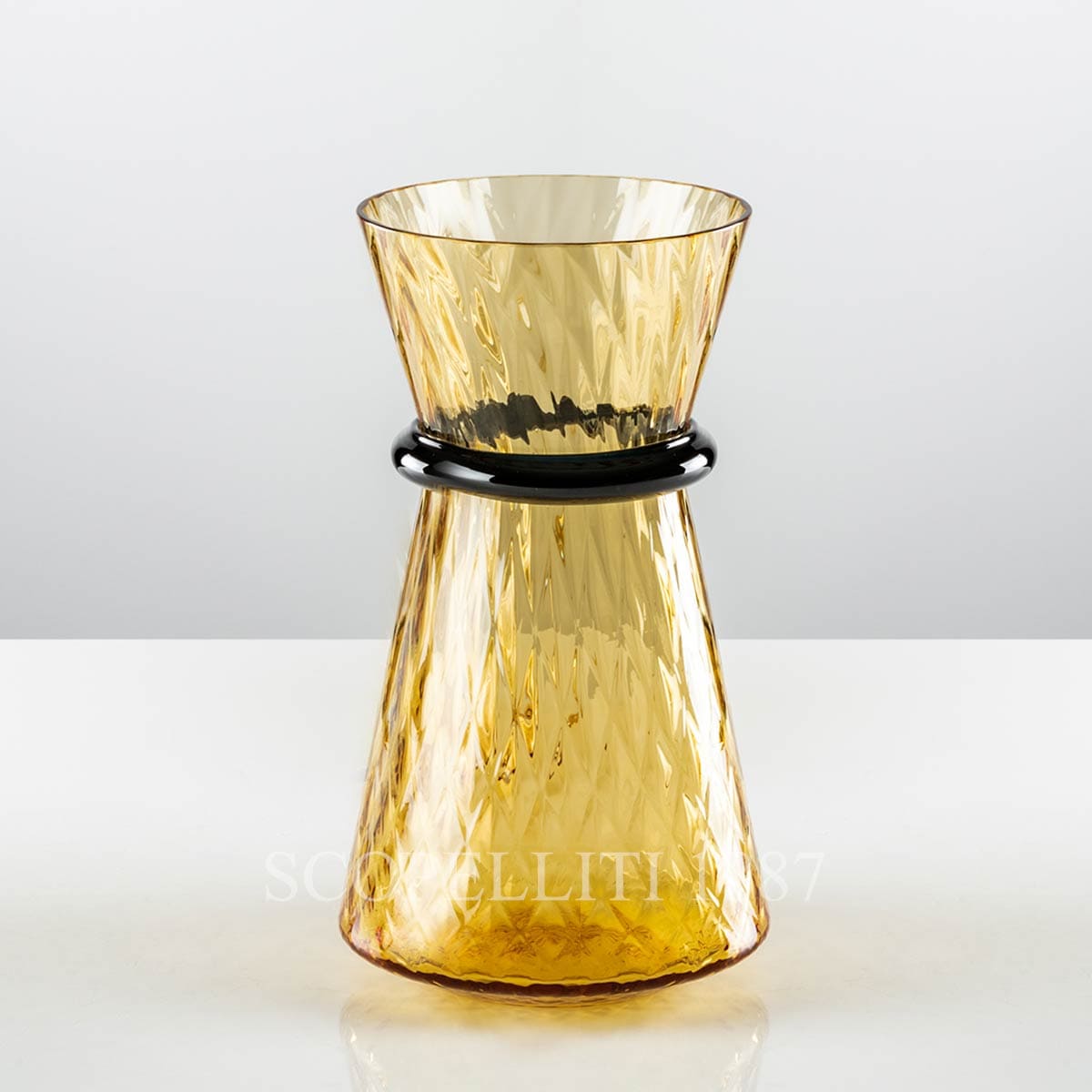 베니니 Venini Tiara Balloton Vase Amber Large 706.65 AA/OZ