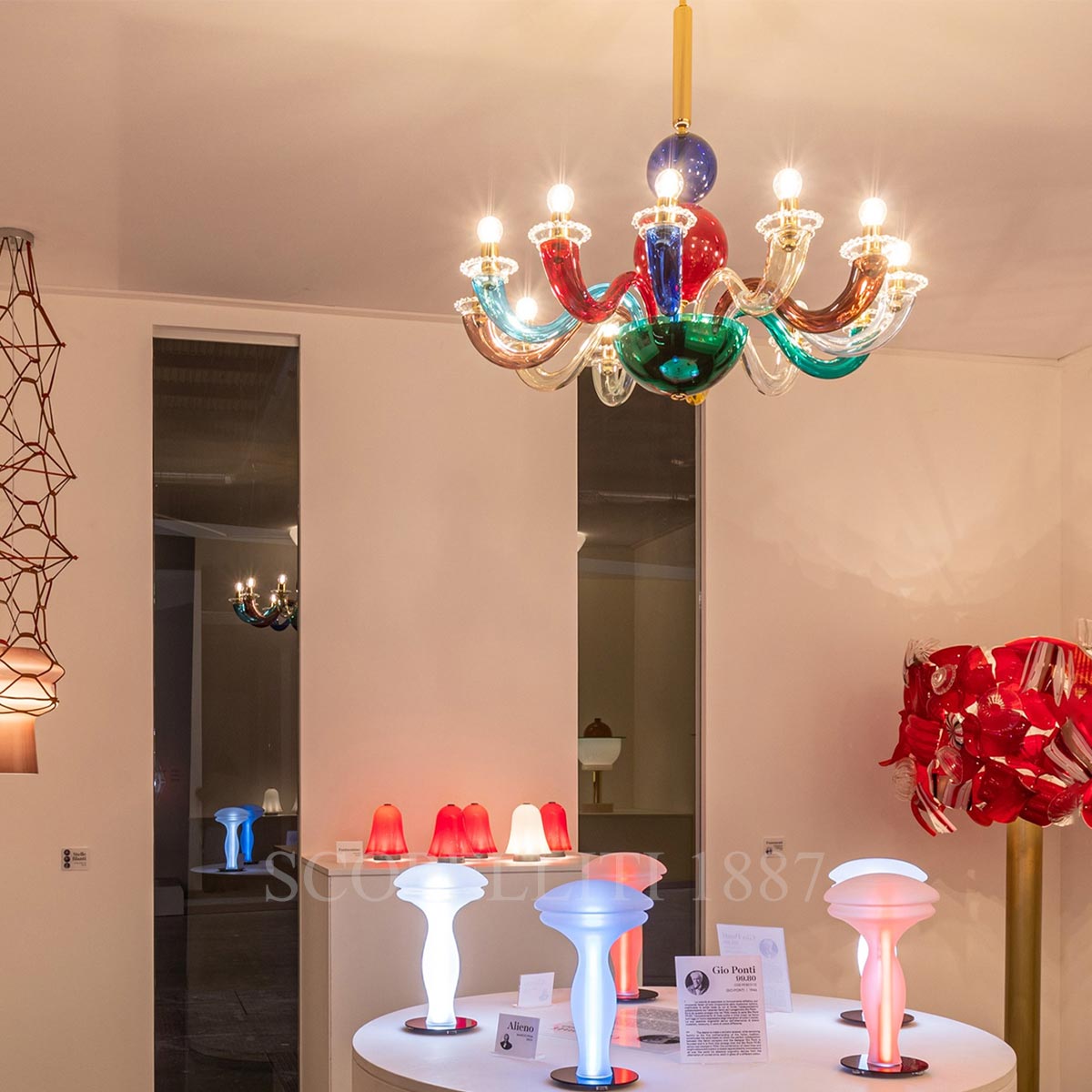 베니니 Venini Gio Ponti 8 Lights Chandelier 99.80.01.08 2/4