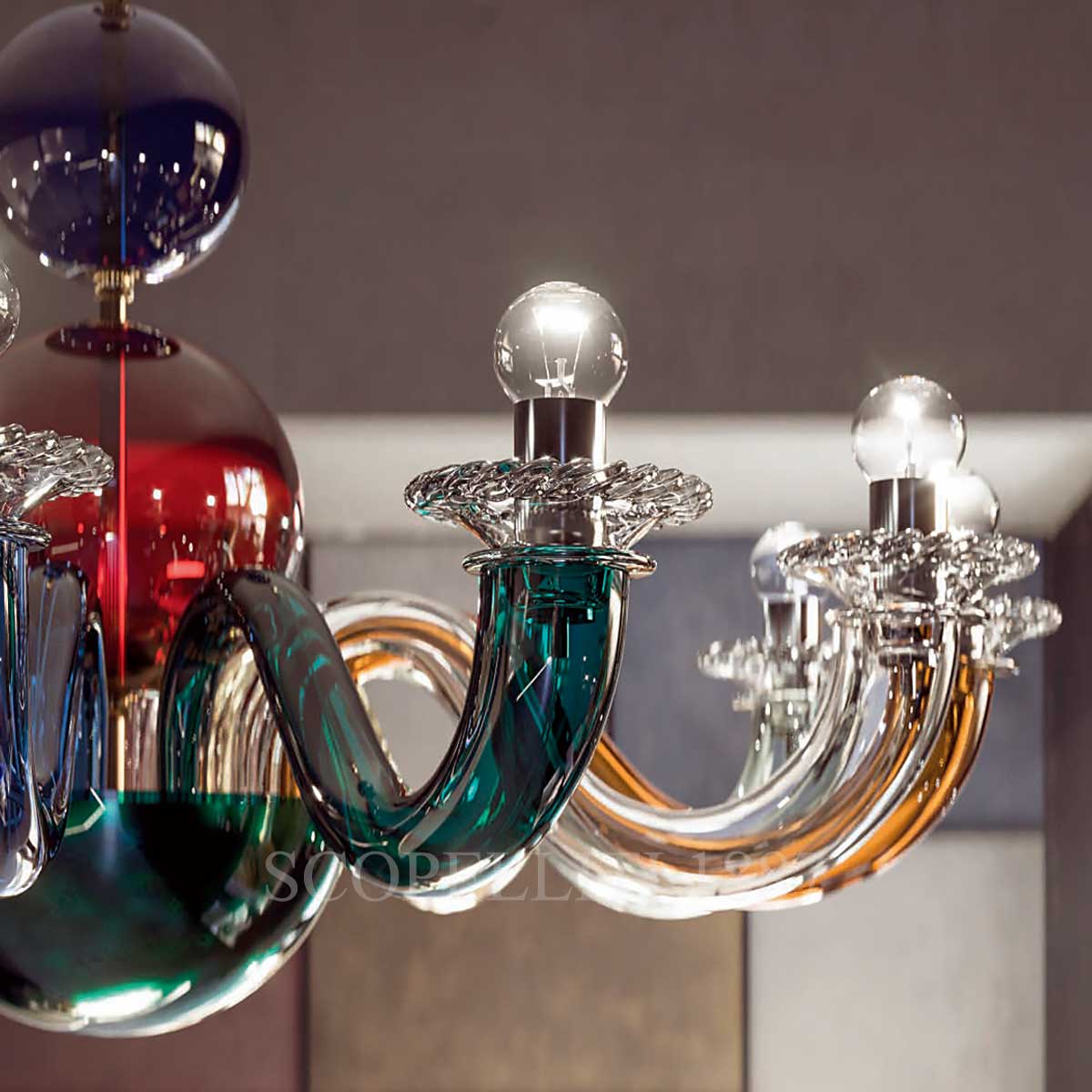 베니니 Venini Gio Ponti 8 Lights Chandelier 99.80.01.08 3/4