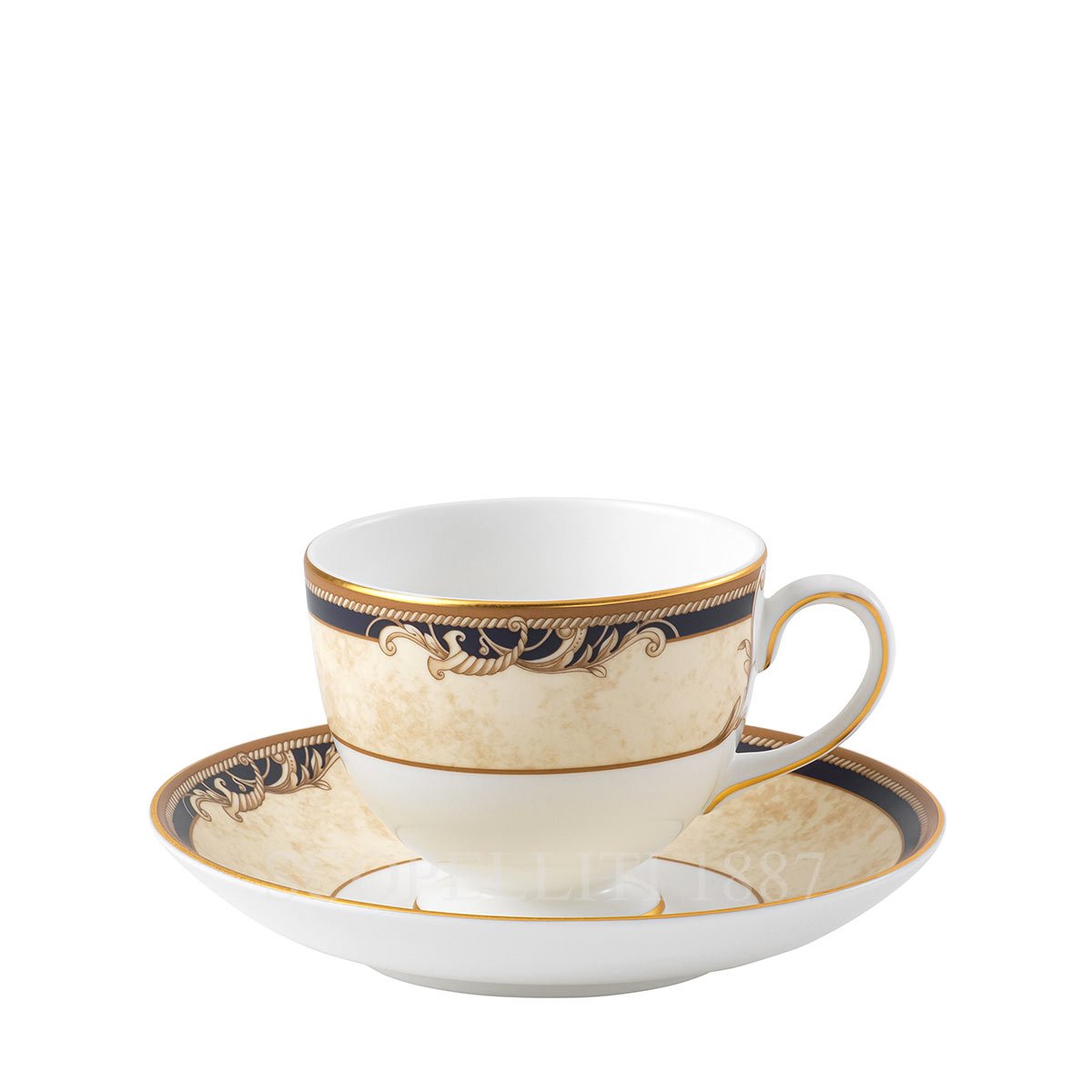 웨지우드 Wedgwood Cornucopia Teacup with Saucer Leigh 50135804064 + 50135802019