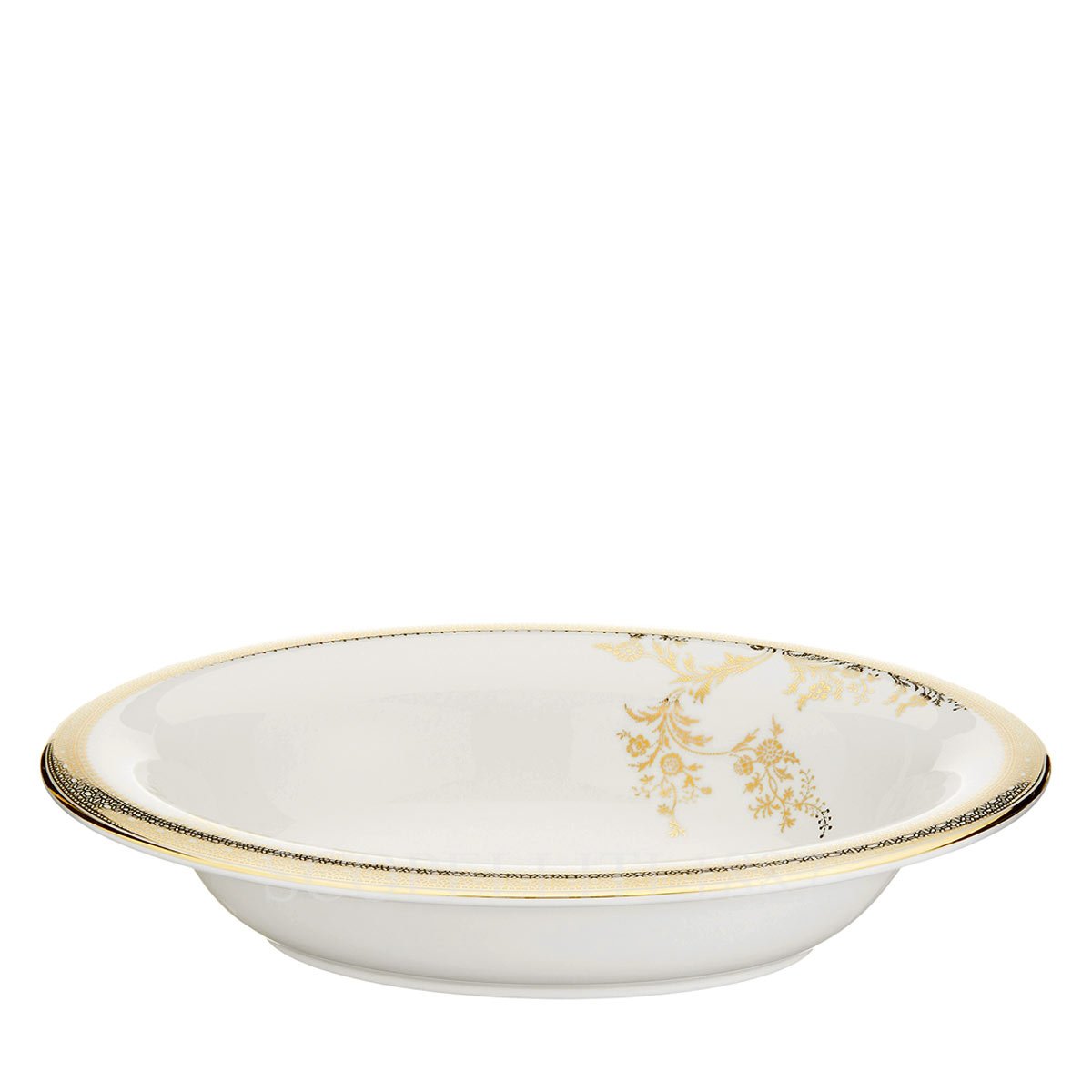 웨지우드 Wedgwood Vera Wang Lace Gold Oval Bowl 50146903602 1/3