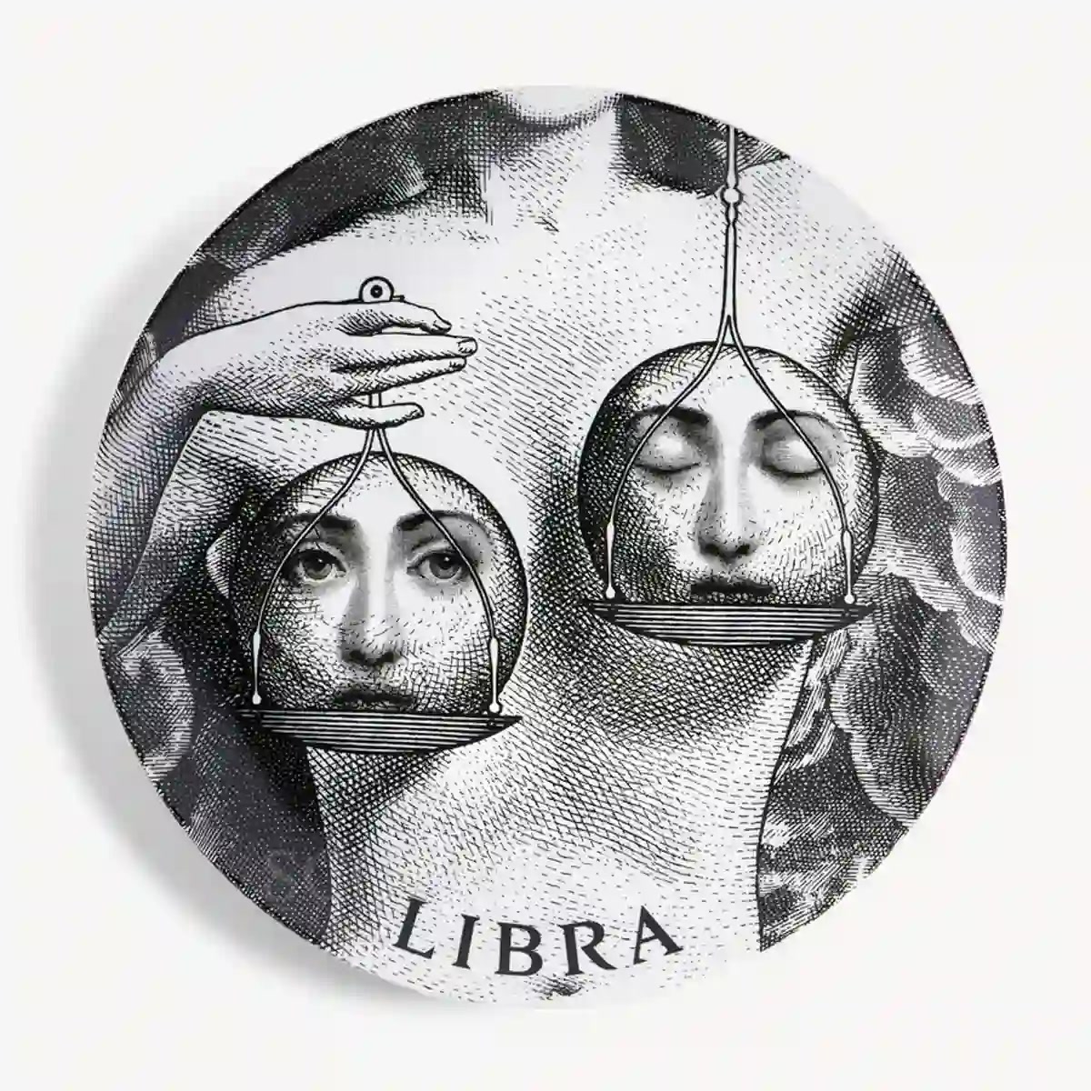 포르나세티 Fornasetti Plate Tema e Variazioni Zodiaco Libra n.354 PTV354X 1/3