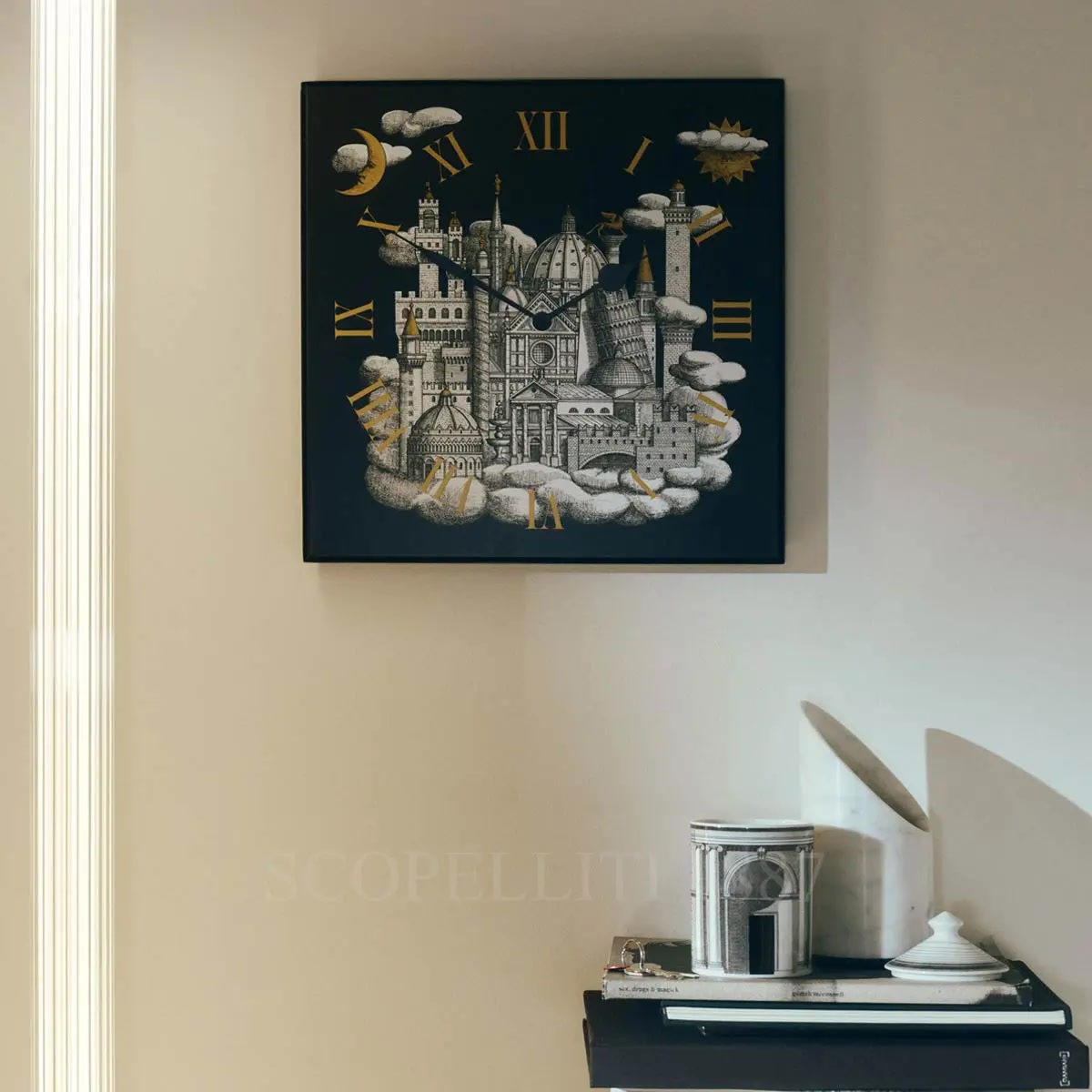 포르나세티 Fornasetti Wall Clock Italia Che Vola WSCLO011 3/4
