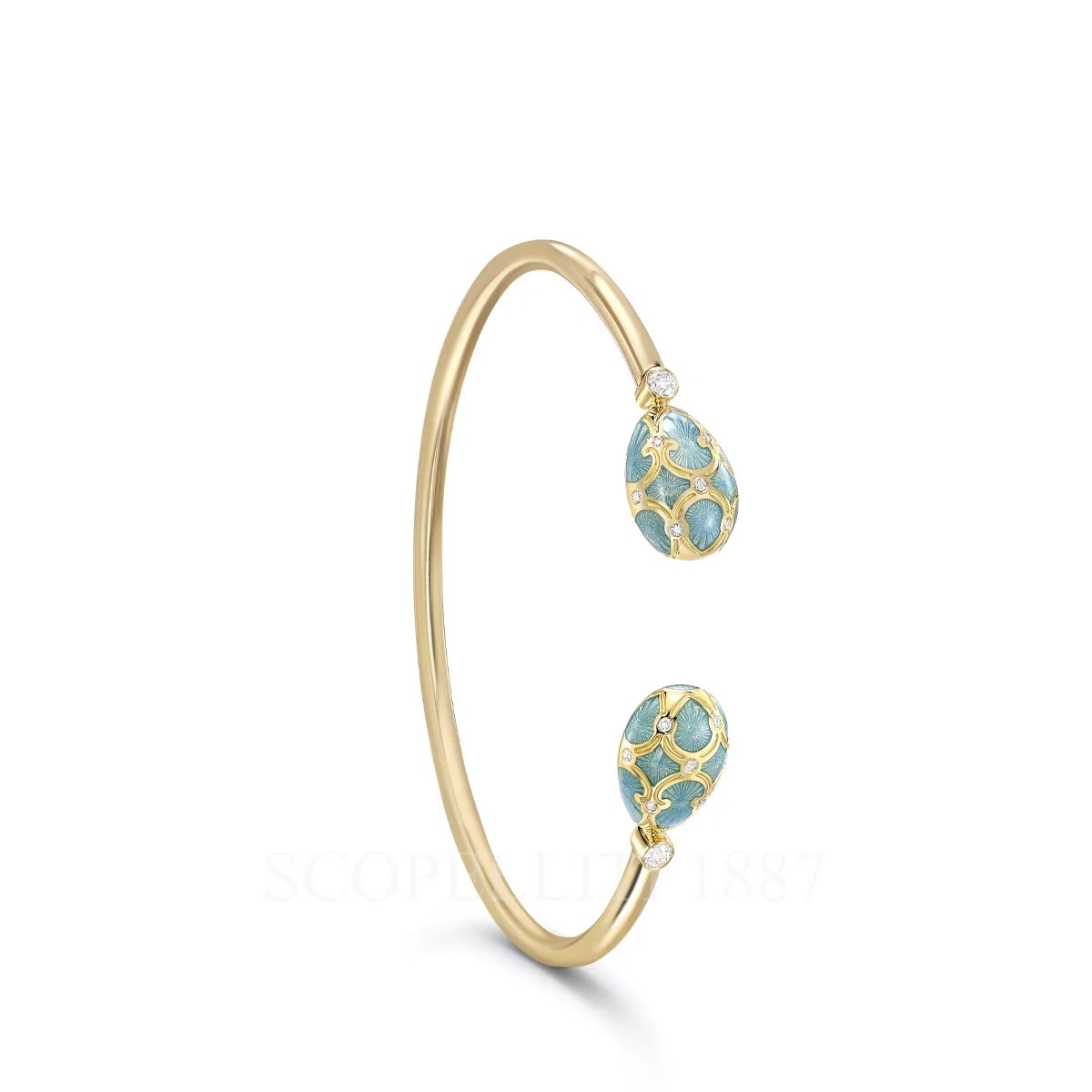 파베르제 Fabergé Heritage Turquoise Enamel Open Bracelet 1057BT1895 1/4