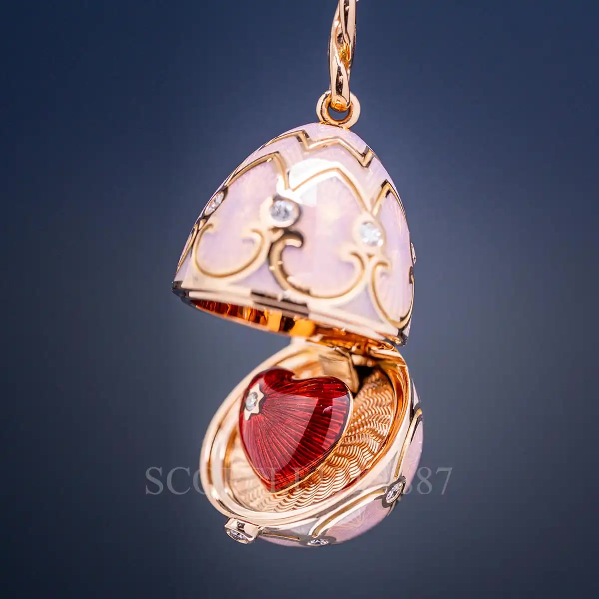 파베르제 Fabergé Heritage Heart Surprise Egg Pendant Rose Gold 1151FP2131 2/5