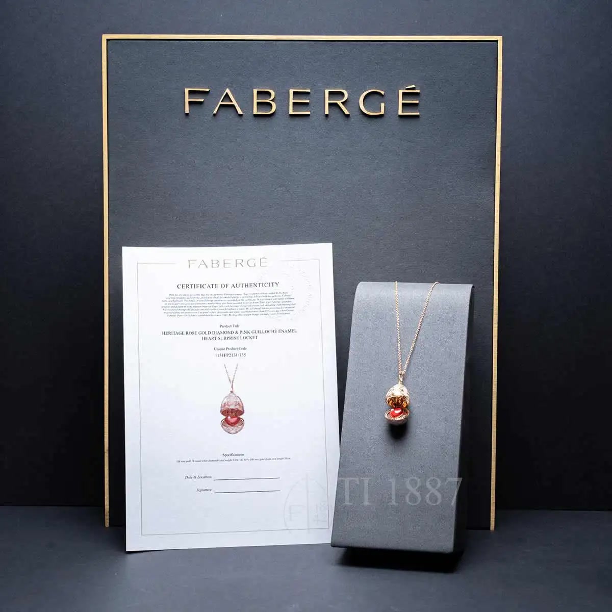 파베르제 Fabergé Heritage Heart Surprise Egg Pendant Rose Gold 1151FP2131 3/5