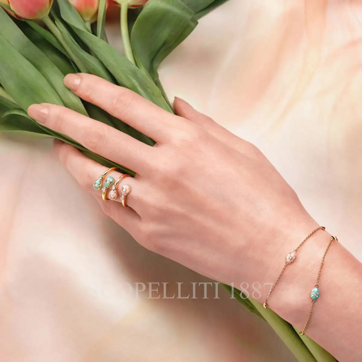 파베르제 Fabergé Heritage Turquoise Enamel Chain Bracelet 1317BT2388 3/4