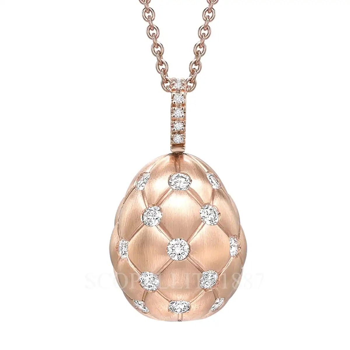 파베르제 Fabergé Heritage Quilted Egg Pendant Rose Gold 158FP305 1/5