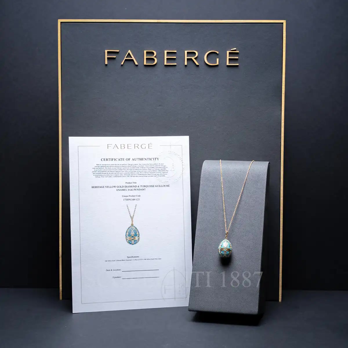 파베르제 Fabergé Heritage Egg Pendant Turquoise 173FP1349 2/4