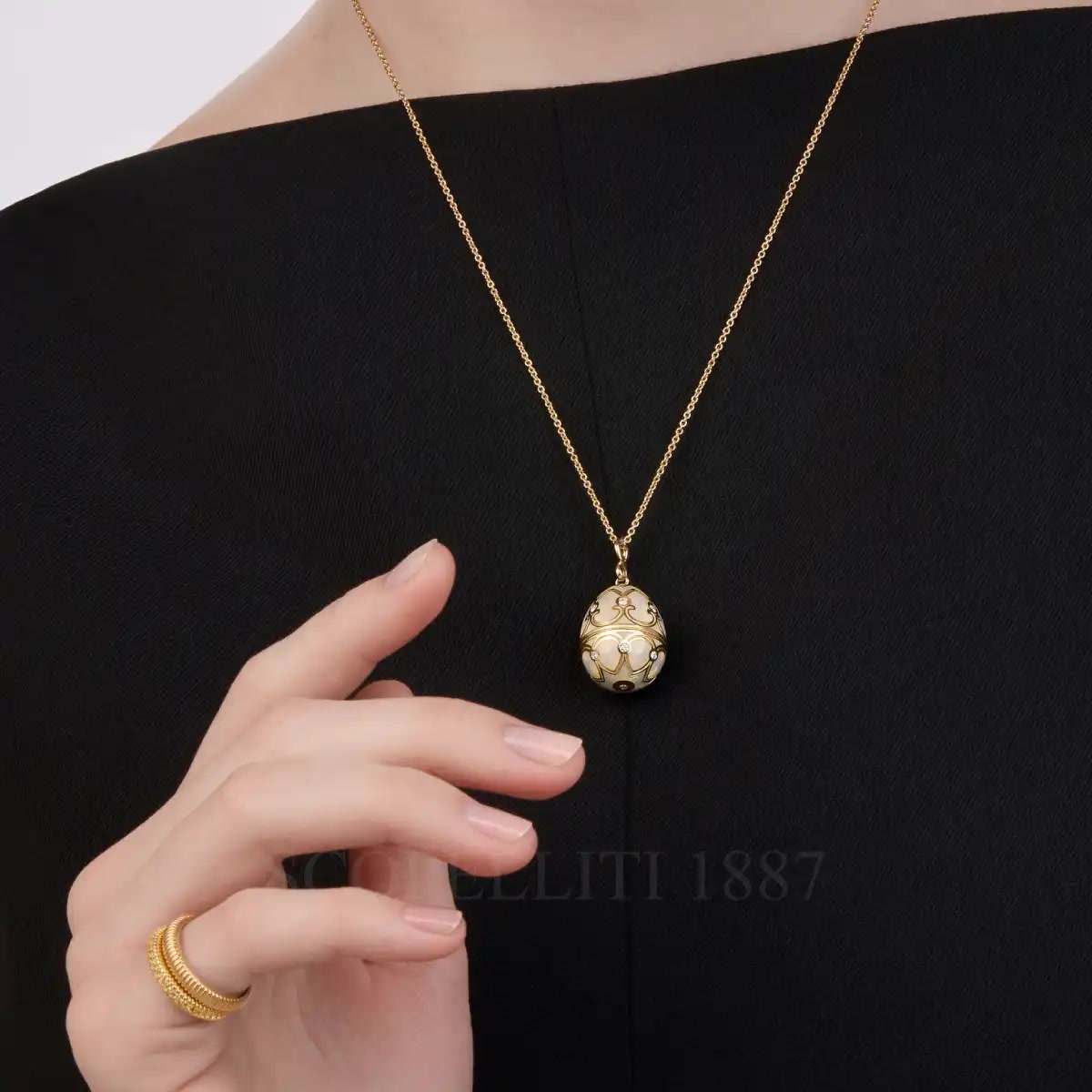 파베르제 Fabergé Heritage Egg Pendant Gold 173FP1439 2/5