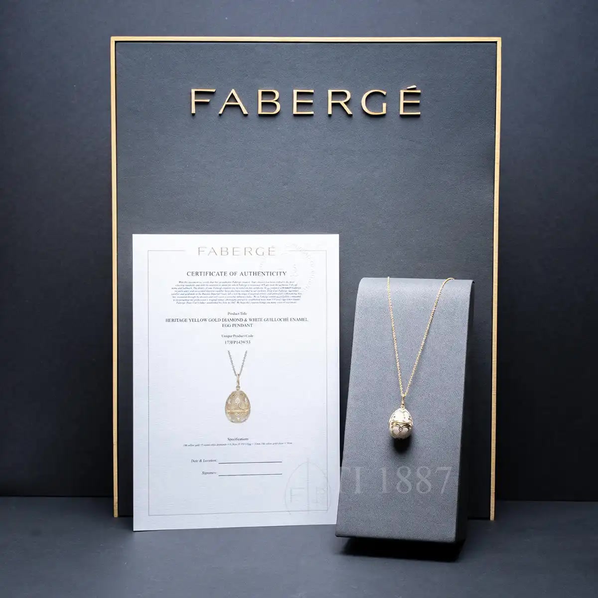 파베르제 Fabergé Heritage Egg Pendant Gold 173FP1439 4/5