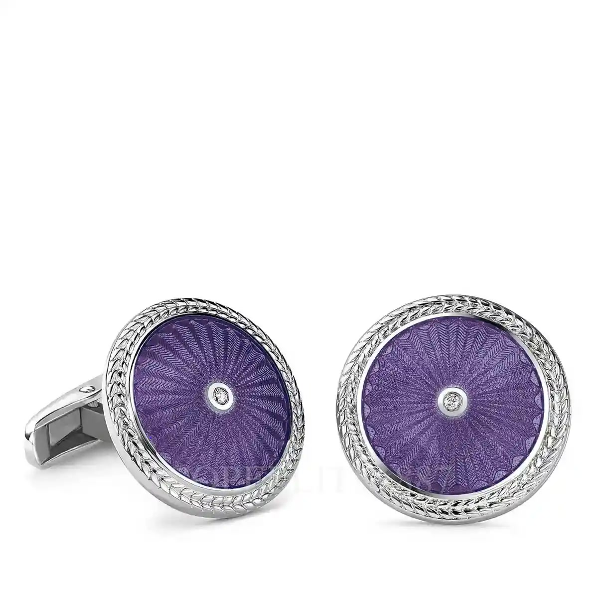 파베르제 Fabergé Purple Sterling Silver Cufflinks 1787CU3072/7 1/2