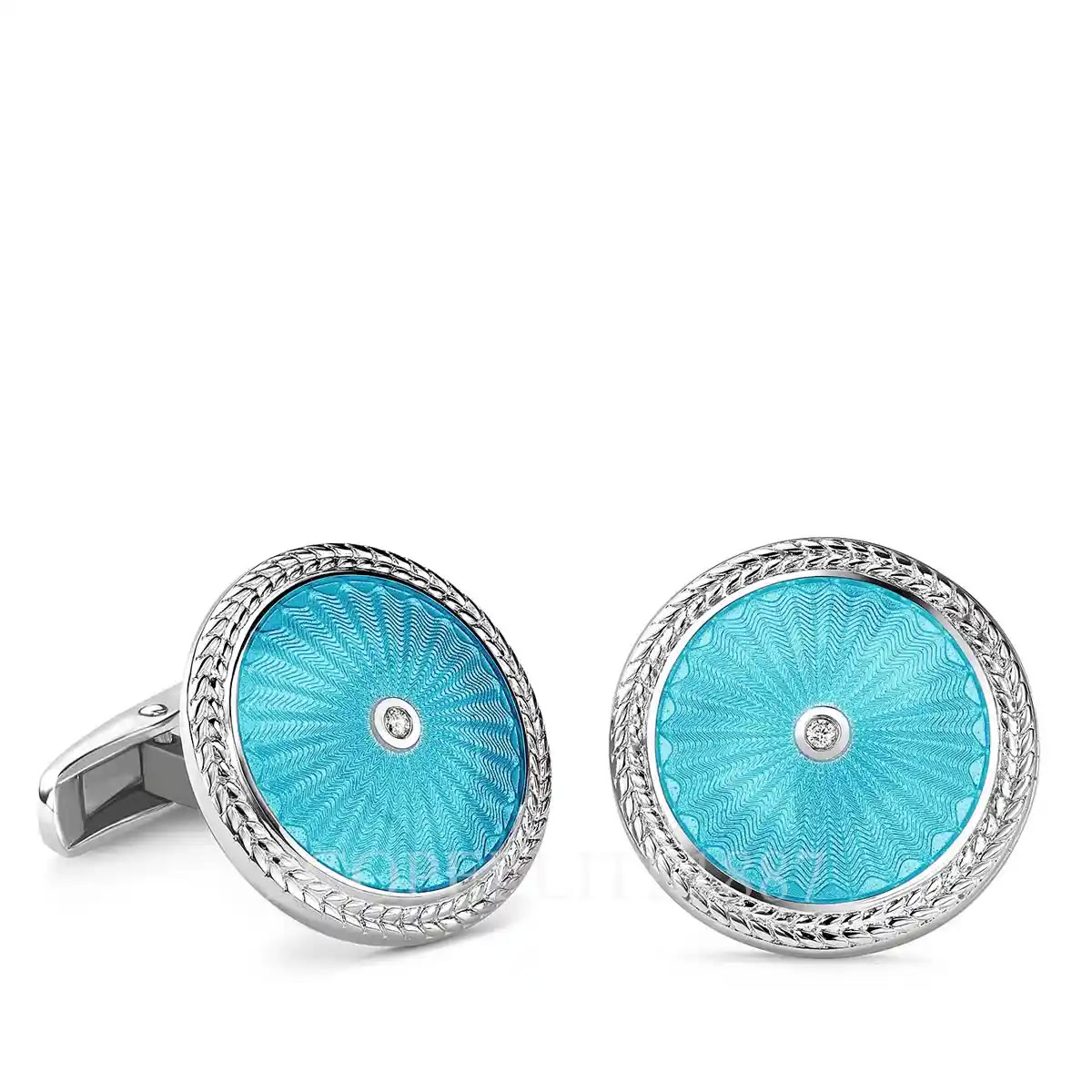 파베르제 Fabergé Turquoise Sterling Silver Cufflinks 1787CU3075/6 1/3