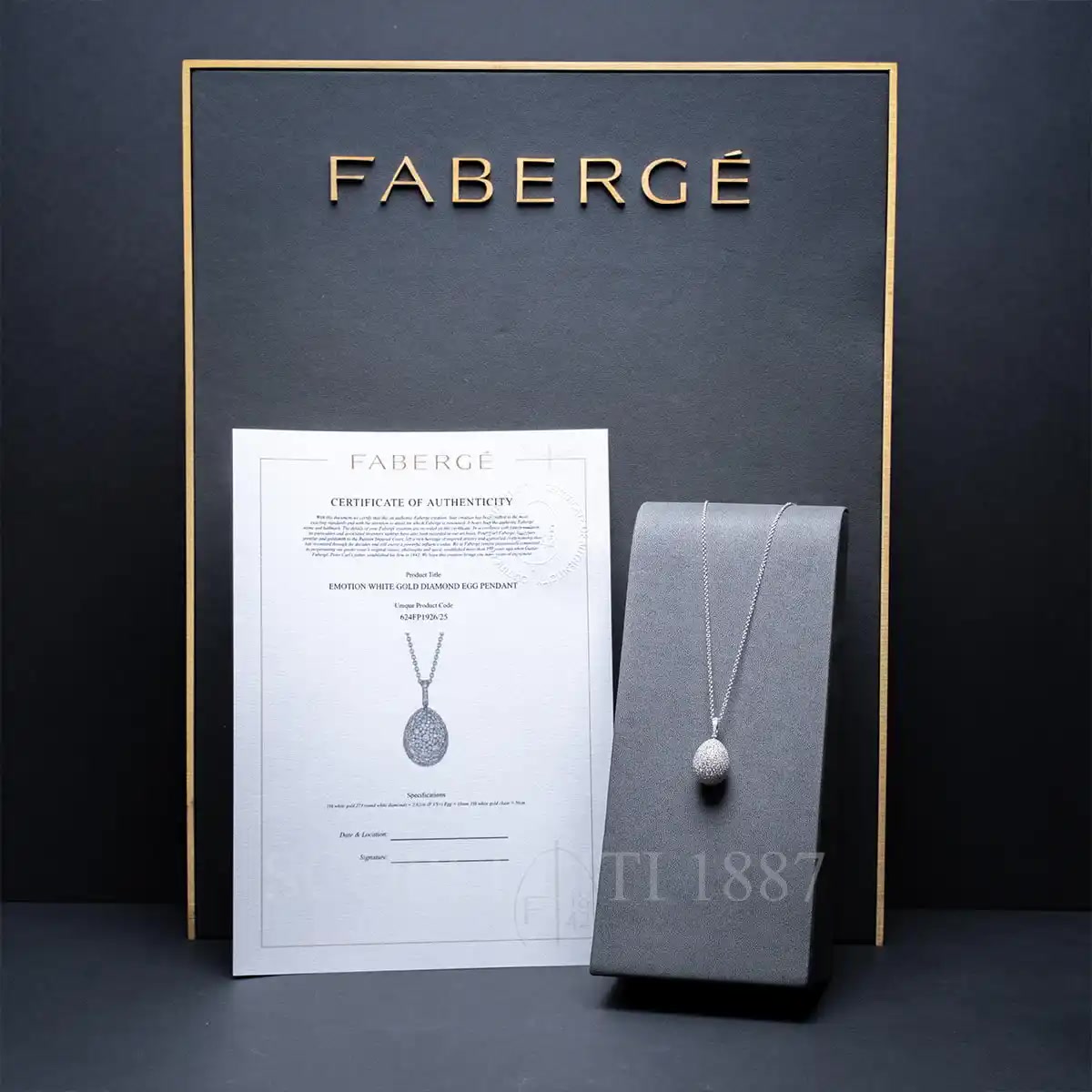 파베르제 Fabergé Emotion Diamond Egg Pendant 624FP1926 2/5