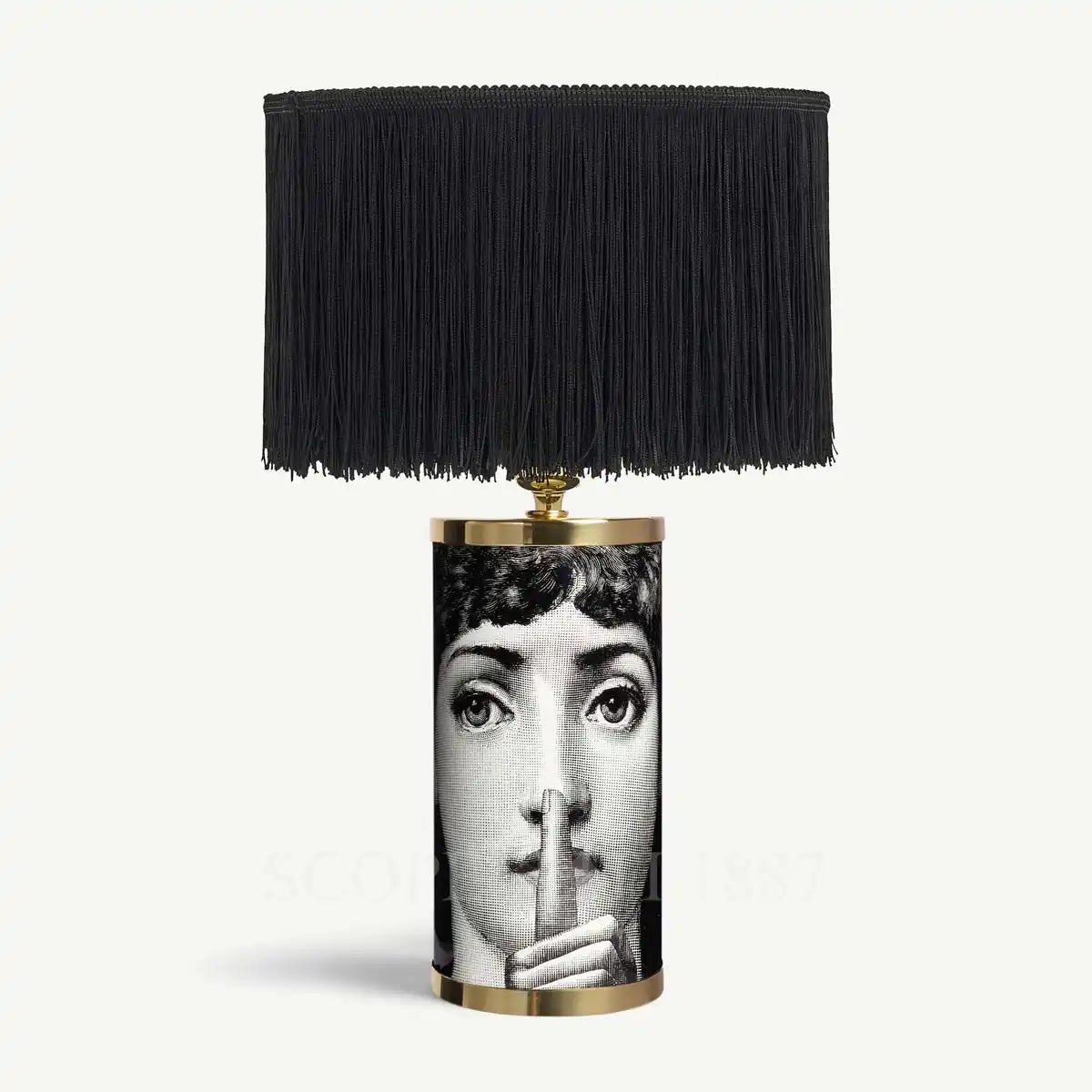 포르나세티 Fornasetti Small Table Lamp Silenzio with Lampshade PAR038 + C05X334