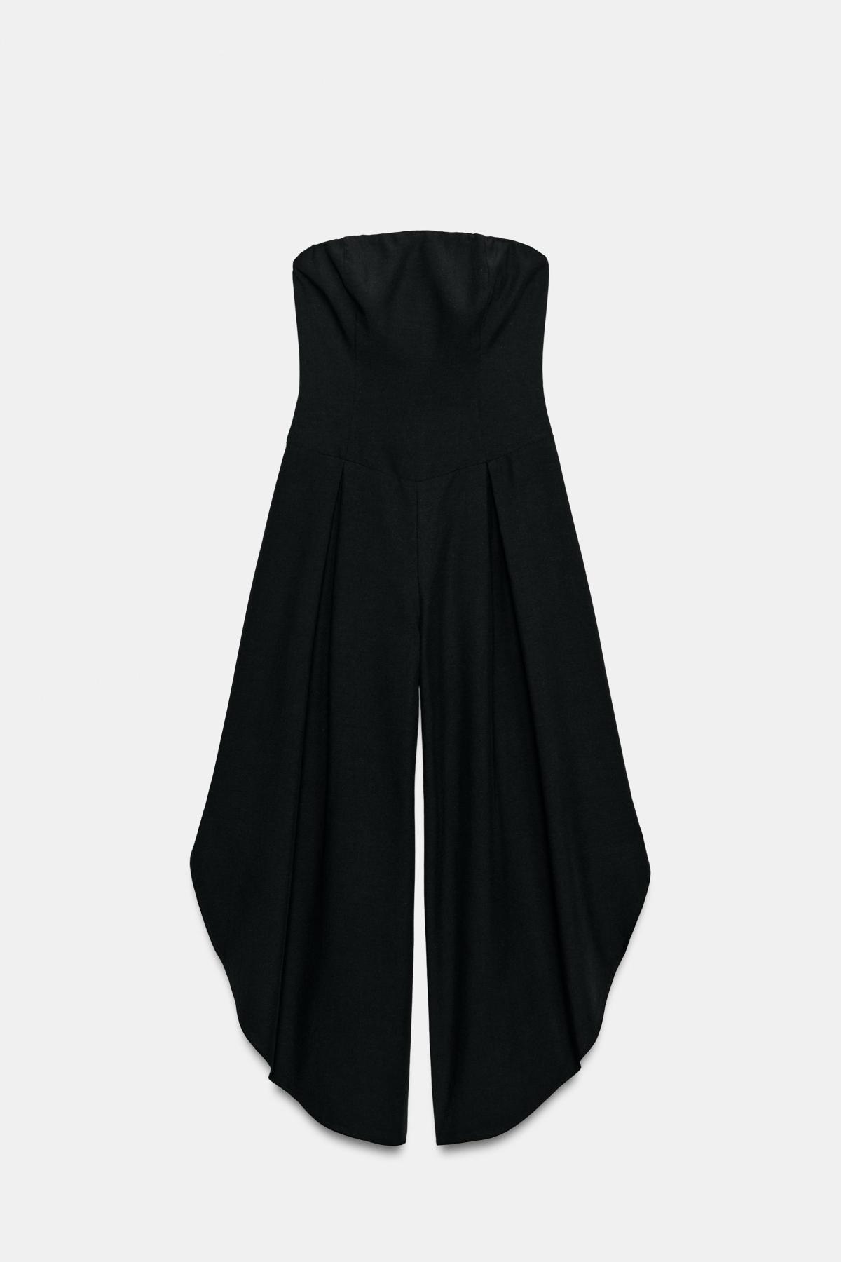 자라 오프숄더 플리츠 와이드 점프수트 8596/769/800 BLACK