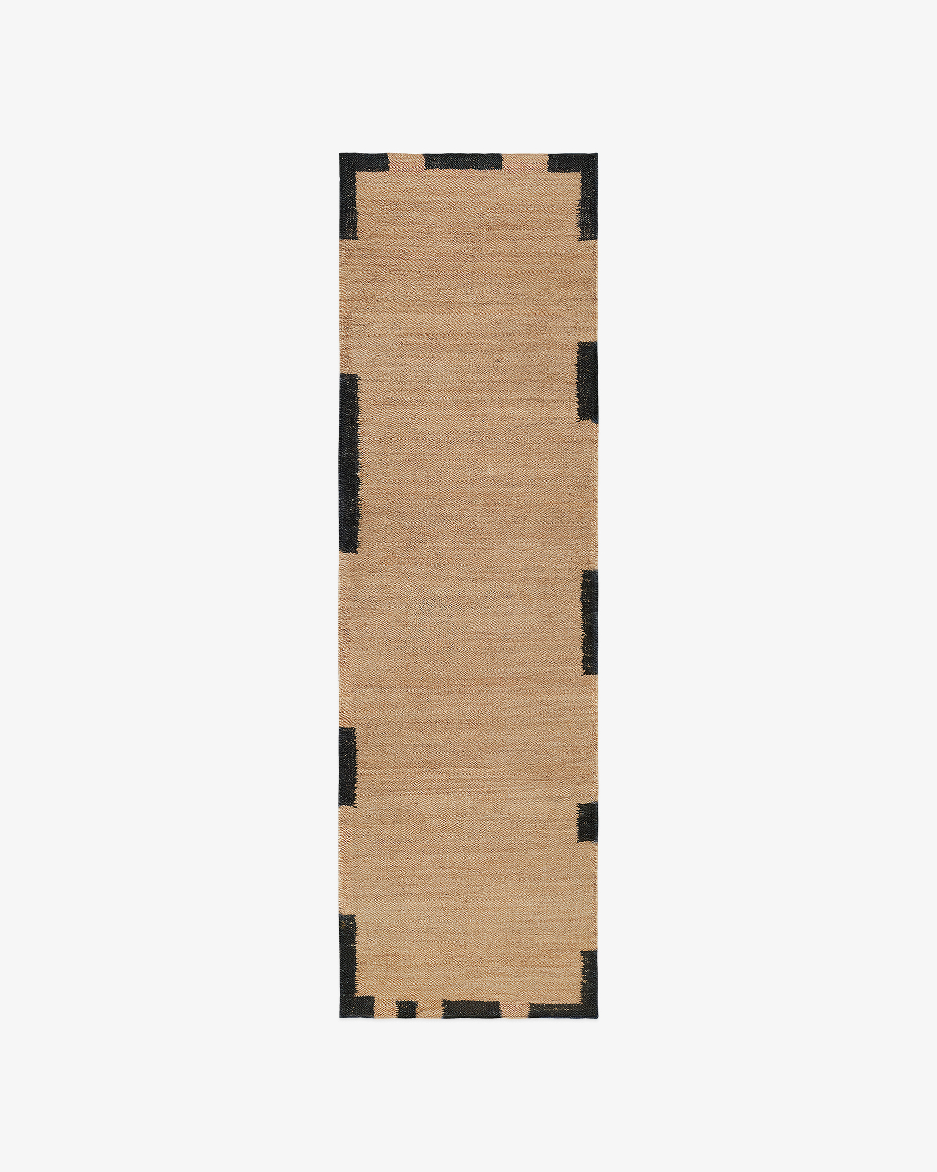 Nordic Knots Jute Edge Runner Black 00280 1/2