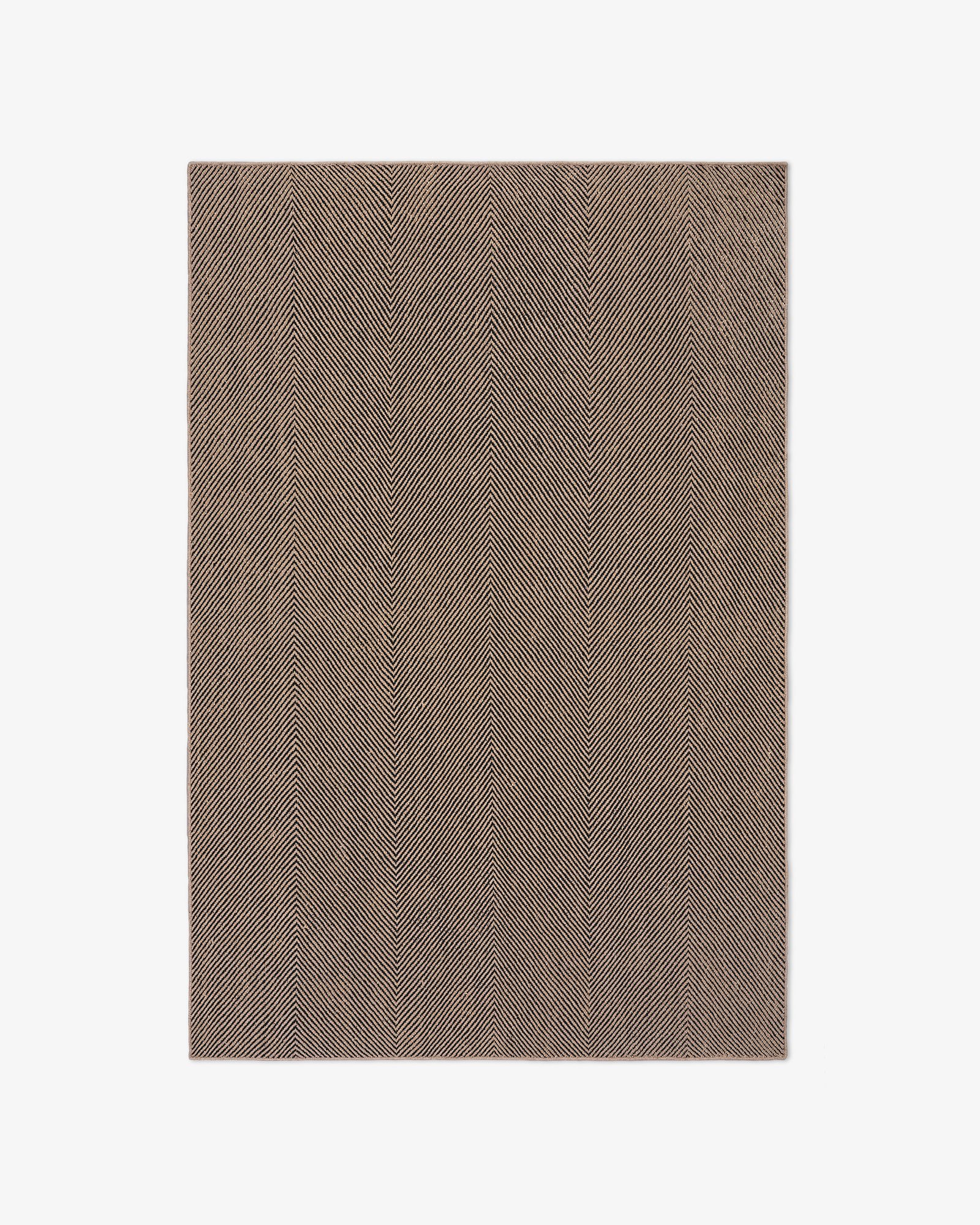 Nordic Knots Jute Herringbone Natural/Black 00284 1/2
