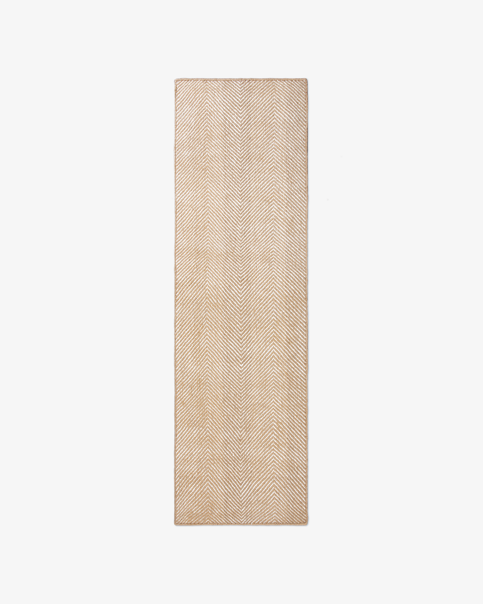 Nordic Knots Jute Herringbone Runner Natural/Cream 00289 1/2