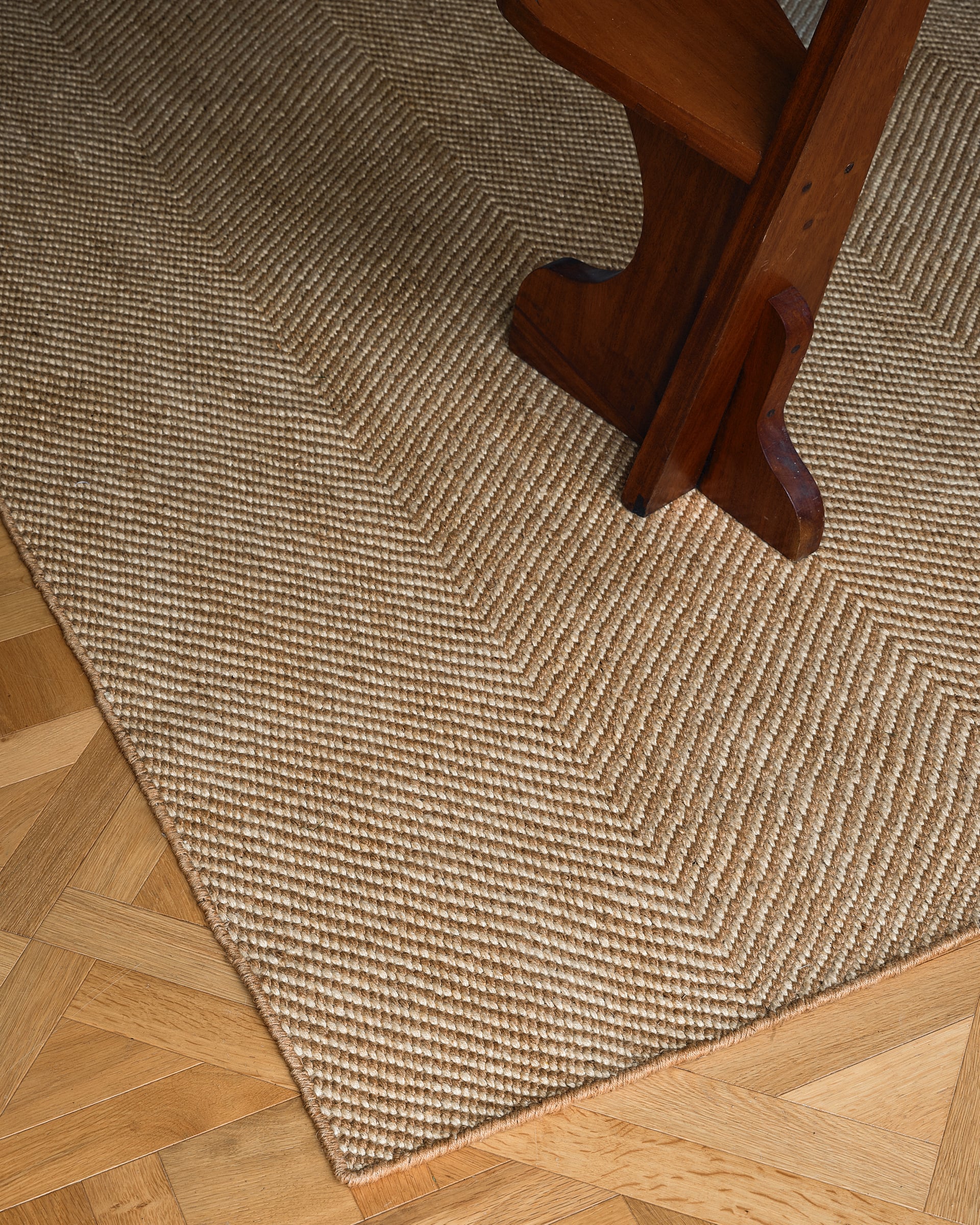 Nordic Knots Jute Herringbone Runner Natural/Cream 00289 2/2