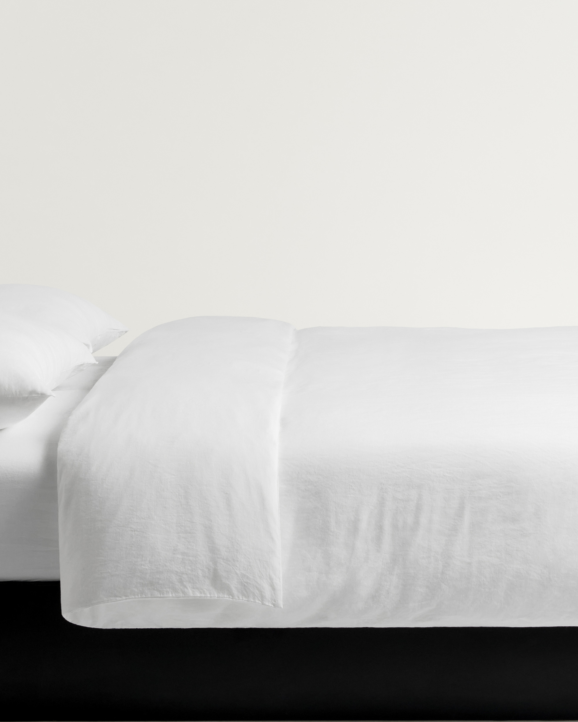 Nordic Knots Linen Blend Duvet Cover Crisp White 00293 1/2