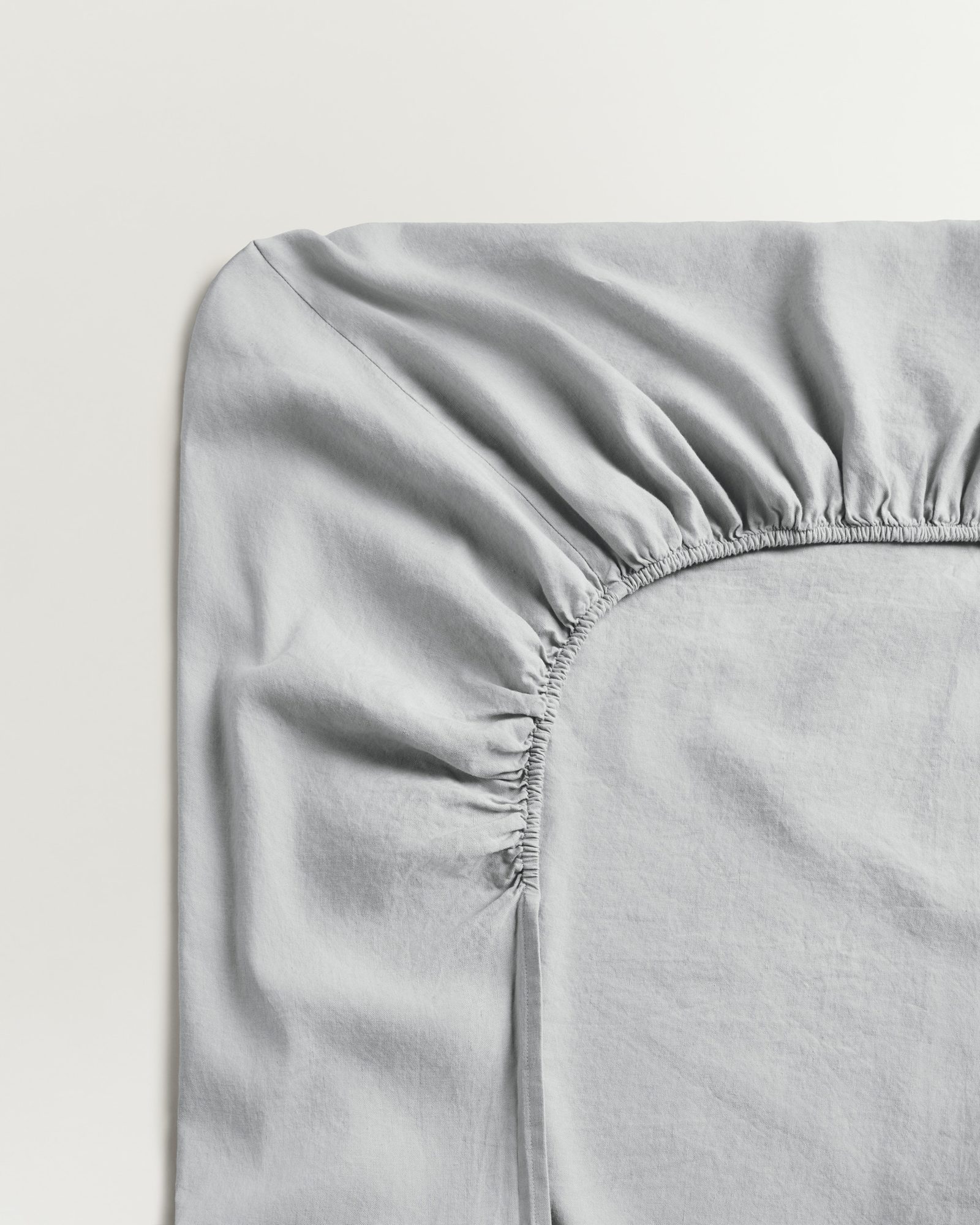 Nordic Knots Linen Blend Fitted Sheet Mist 00302 1/2