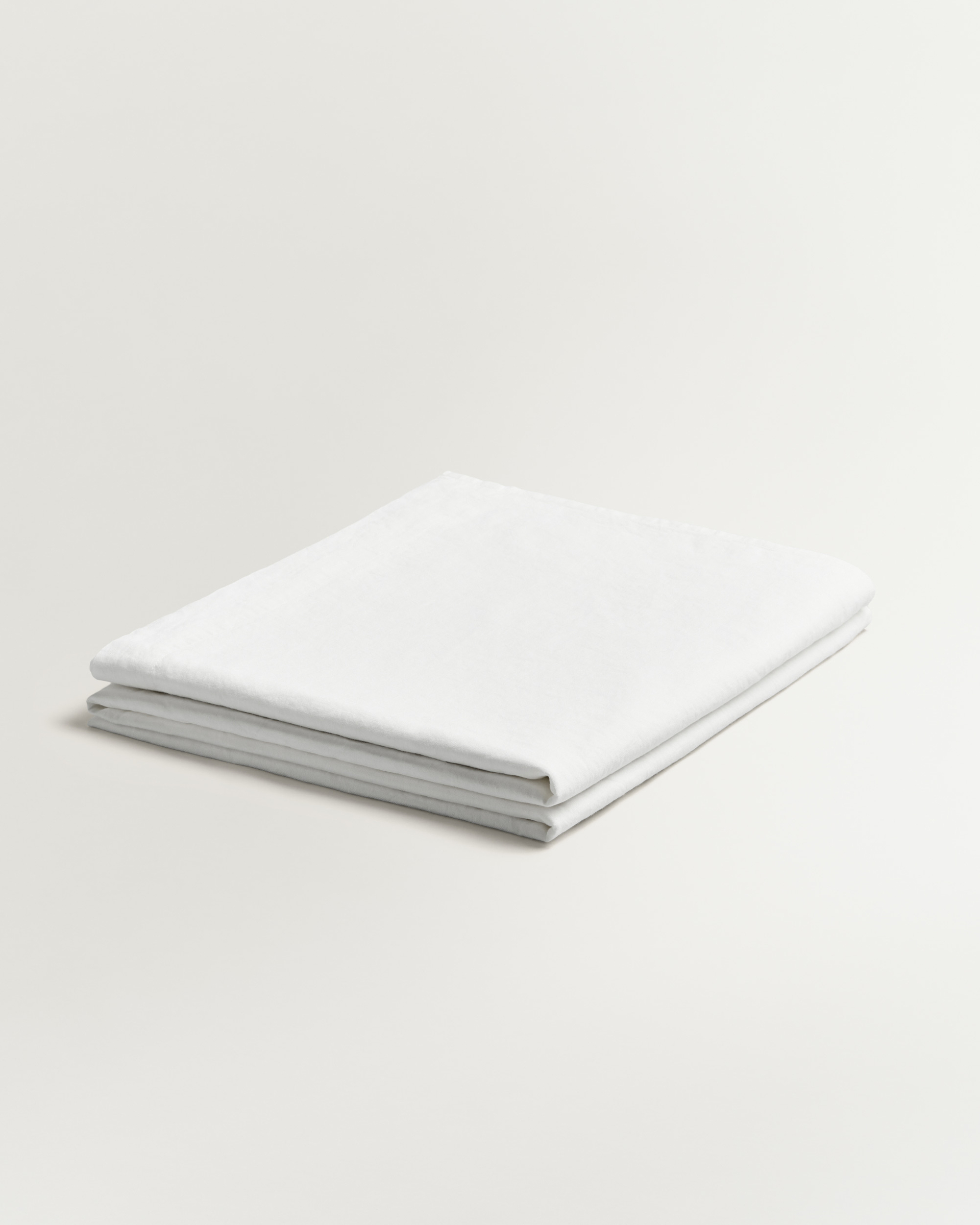 Nordic Knots Linen Blend Flat Sheet Crisp White 00305 1/2
