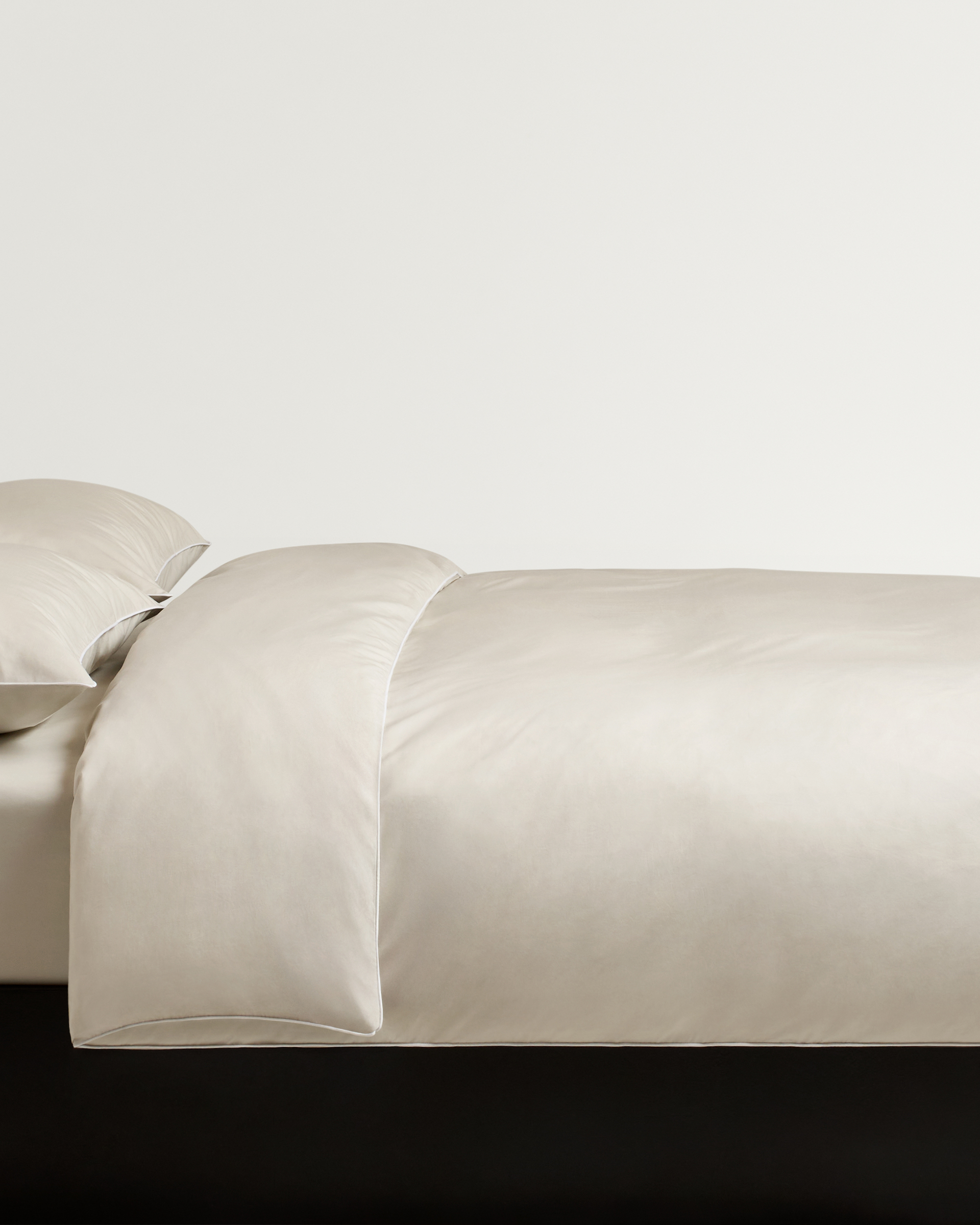Nordic Knots Percale Duvet Cover Sand/White 00336 1/2