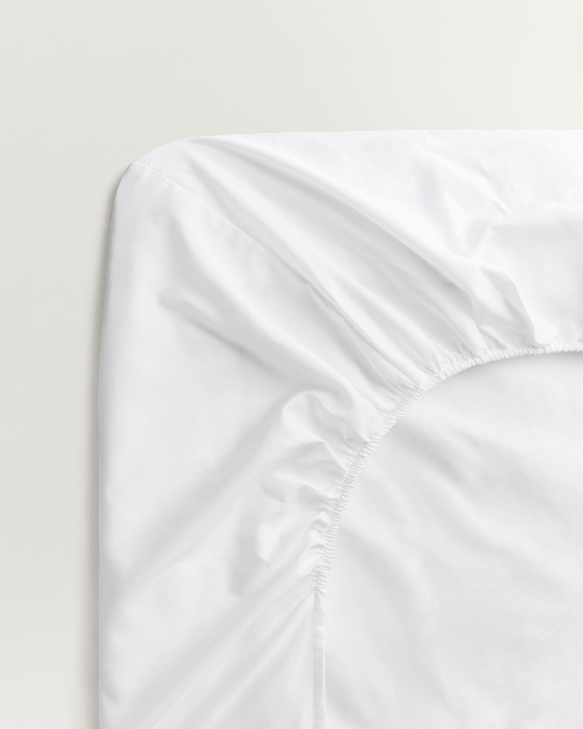 Nordic Knots Percale Fitted Sheet Crisp White 00342 1/2