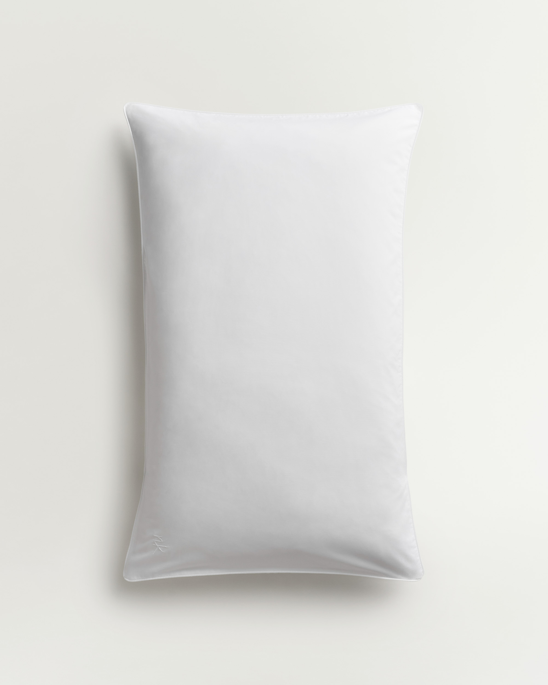 Nordic Knots Percale Pillow Case (Set of 2) Crisp White/White 00349 1/2