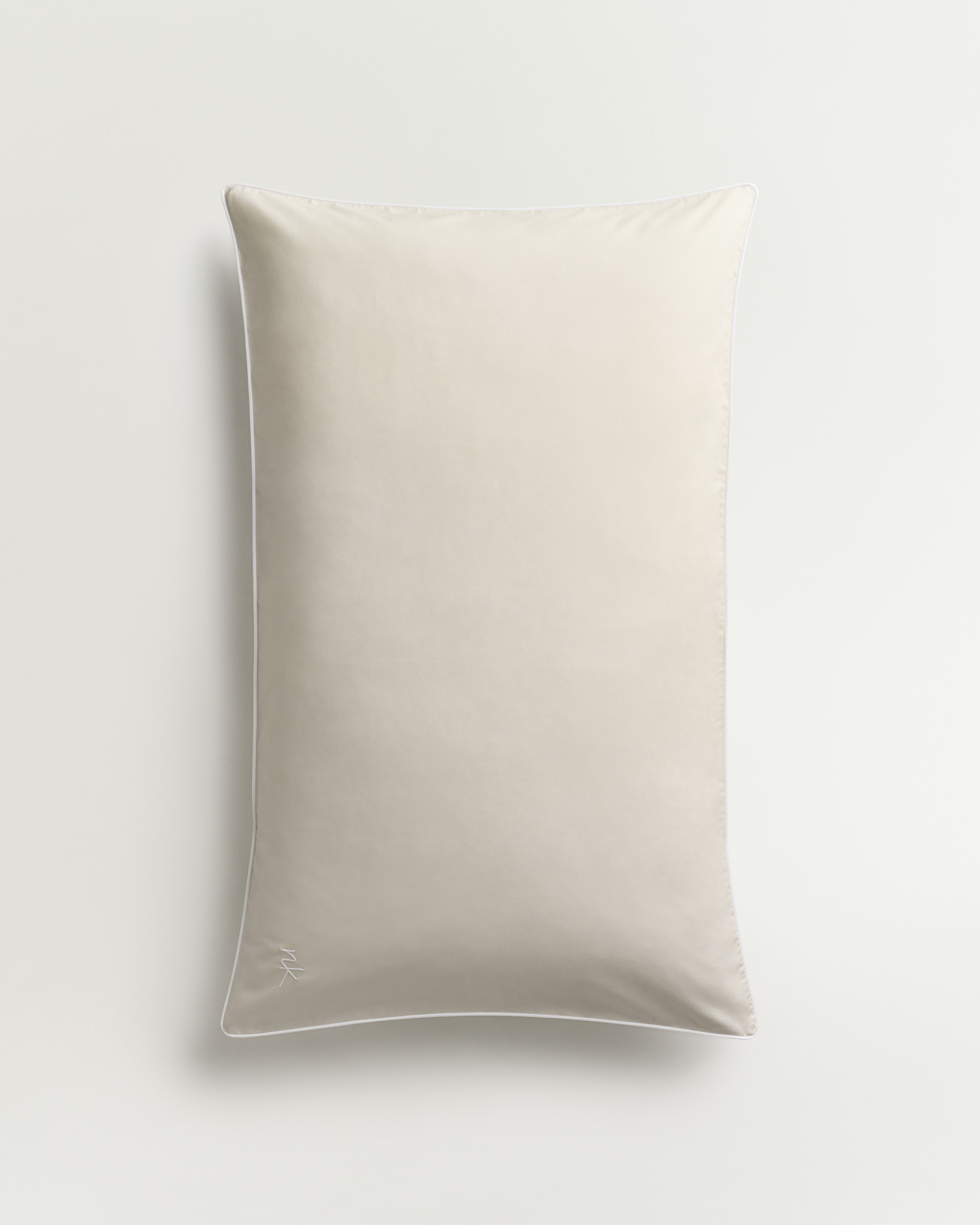 Nordic Knots Percale Pillow Case (Set of 2) Sand/White 00350 1/2