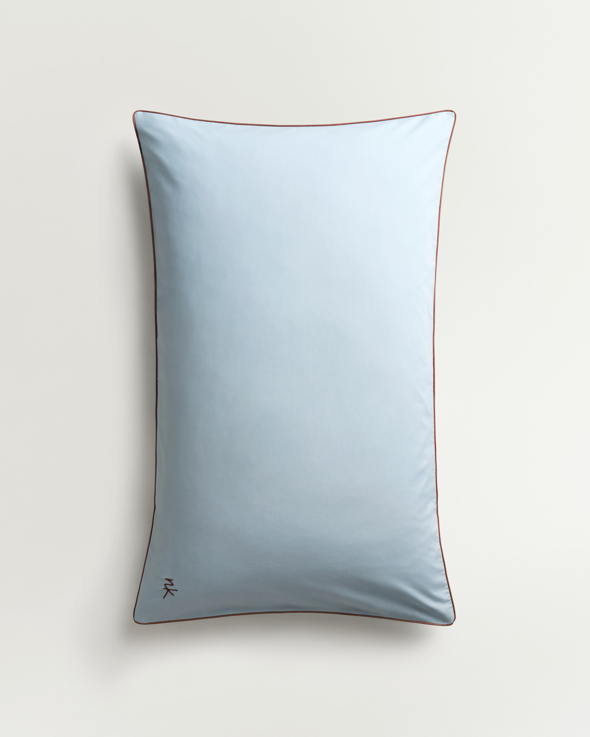 Nordic Knots Percale Pillow Case (Set of 2) Shirt Blue/Red 00351 1/2