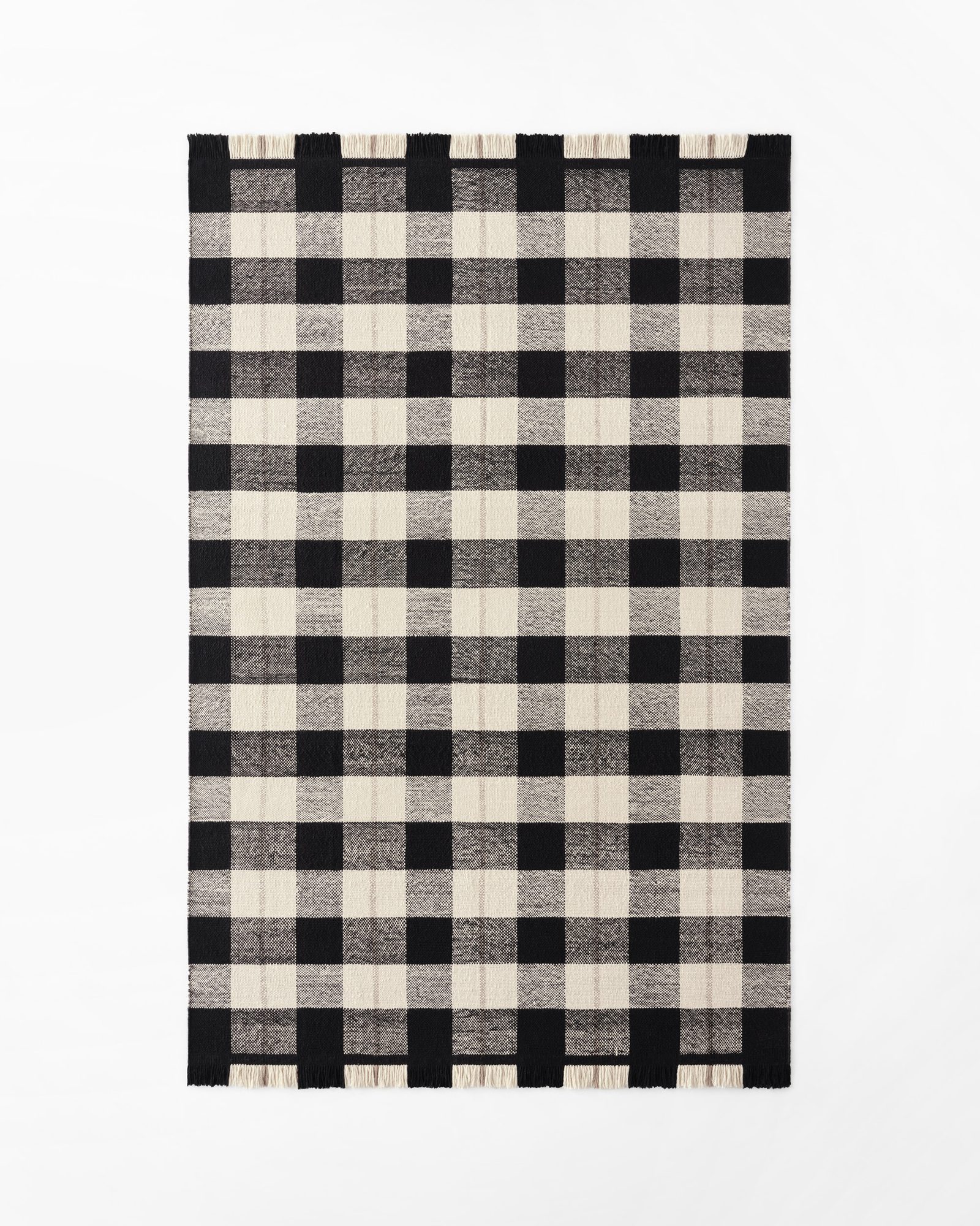 Nordic Knots Plaid Black/Cream 00359 1/2
