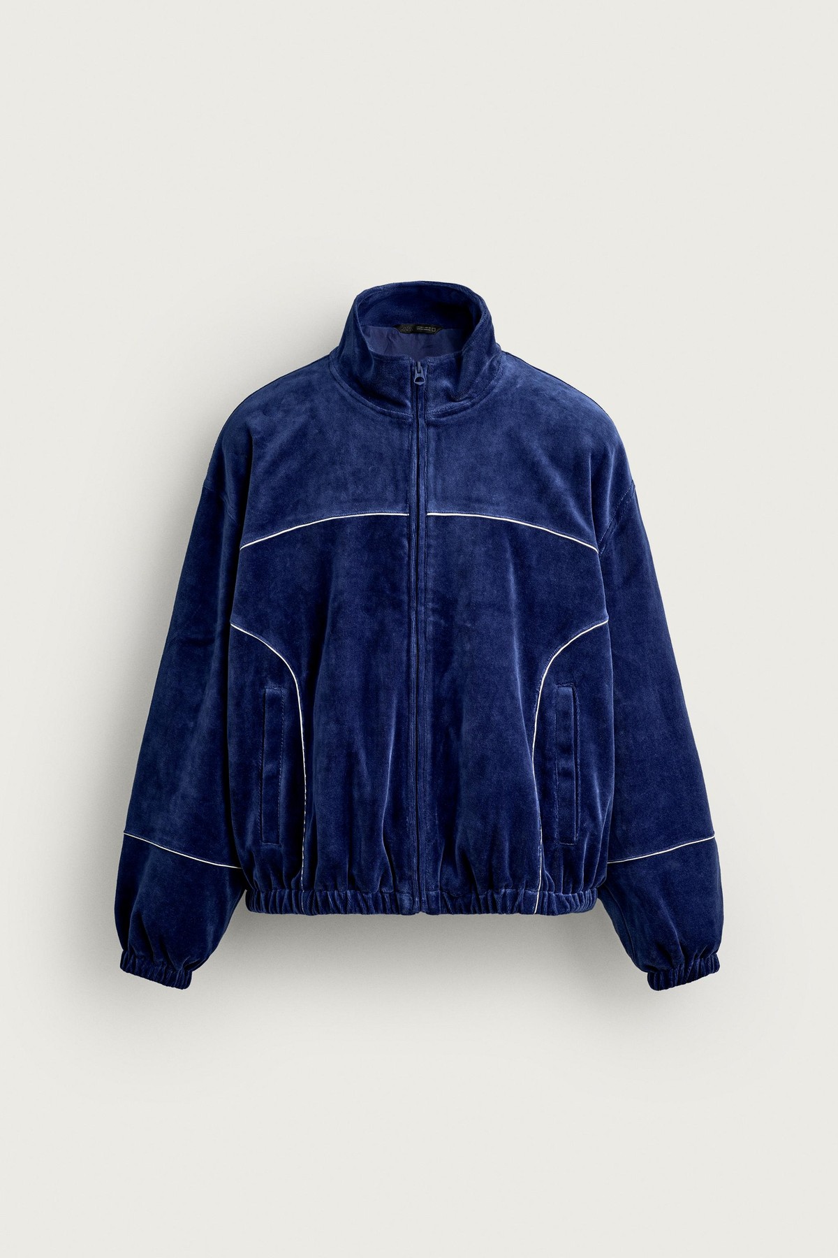 자라 레트로 벨루어 트랙 집업 자켓 8281/422/420 BLUISH
