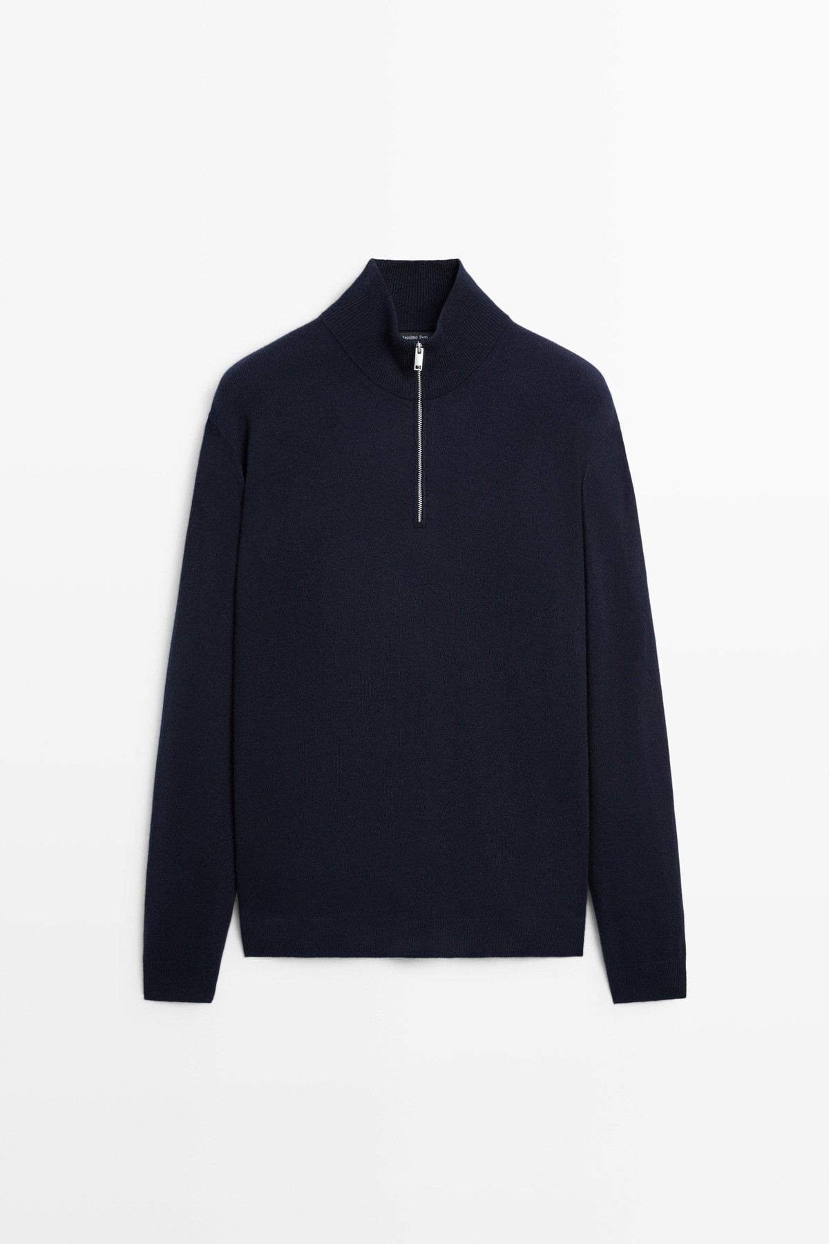 마시모두띠 하프집업 울 니트 스웨터 1405/226 NAVY BLUE