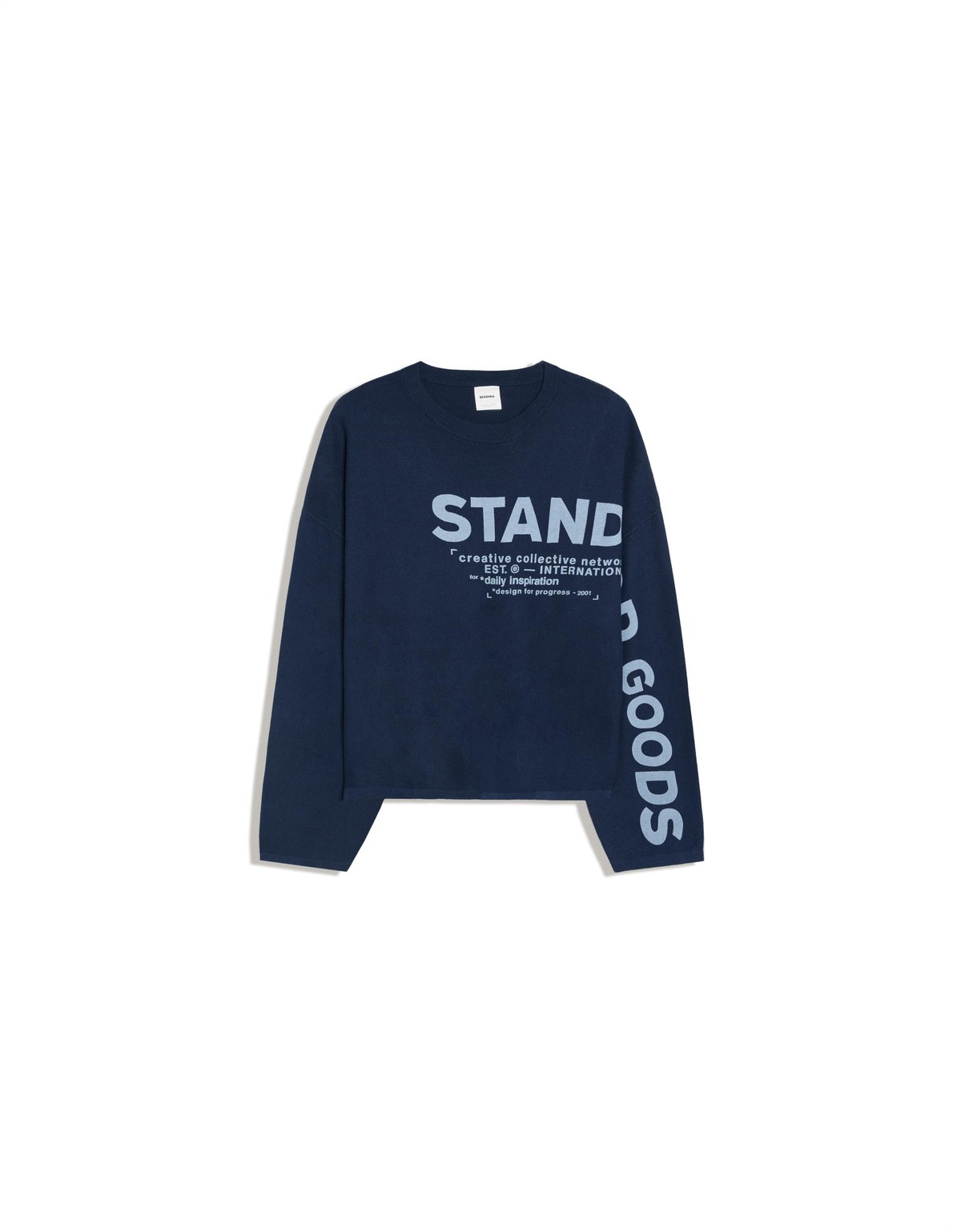 버쉬카 텍스처 프린트 크루넥 맨투맨 2486/623 DARK BLUE