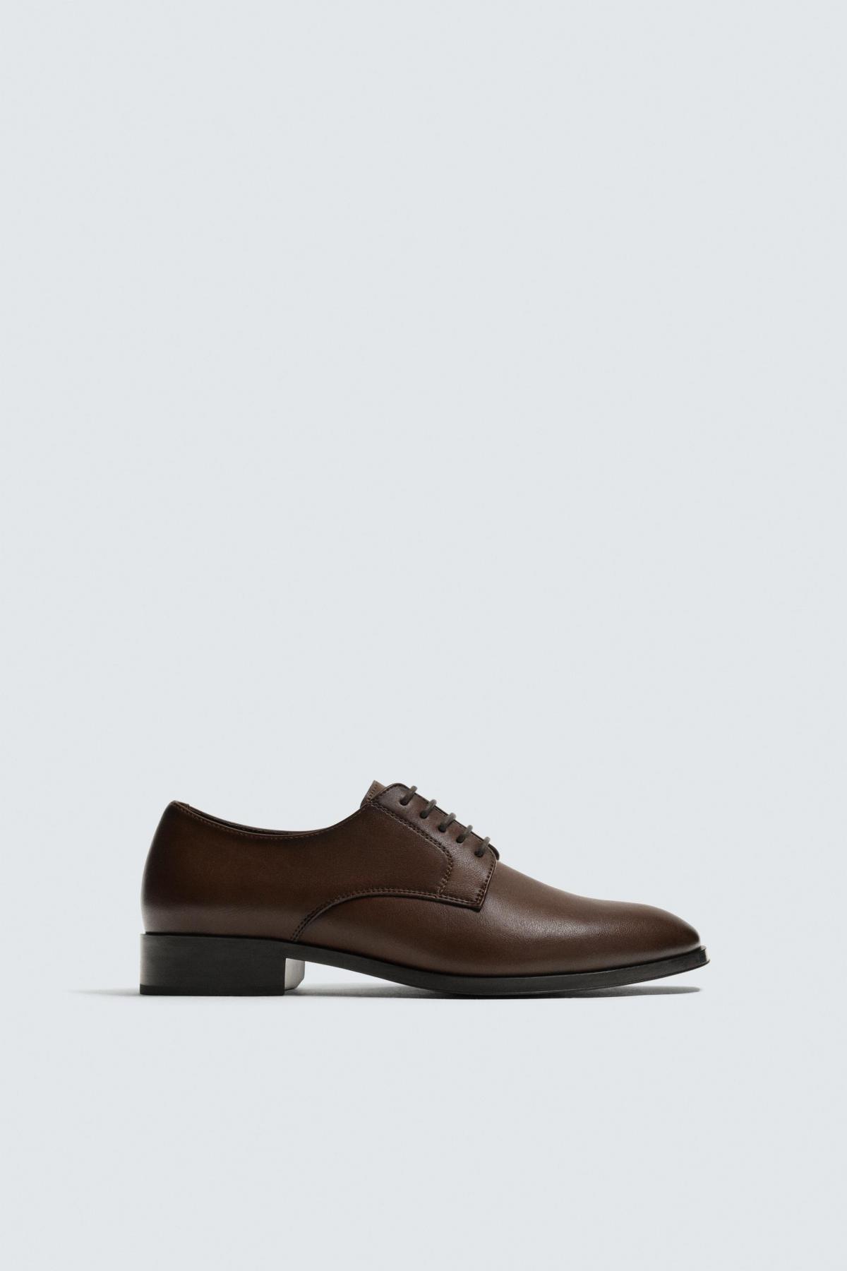 자라 클래식 브라운 레더 포멀 더비슈즈 2400/720/700 BROWN