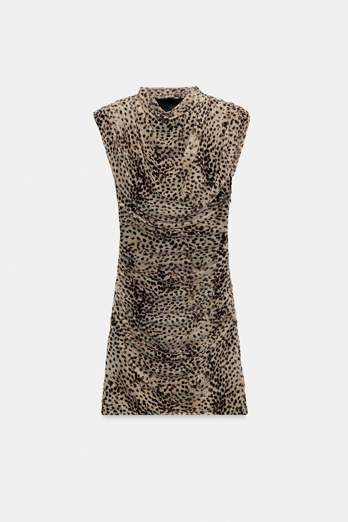 자라 애니멀 프린트 튤 미니 원피스 7846/403/051 LEOPARD