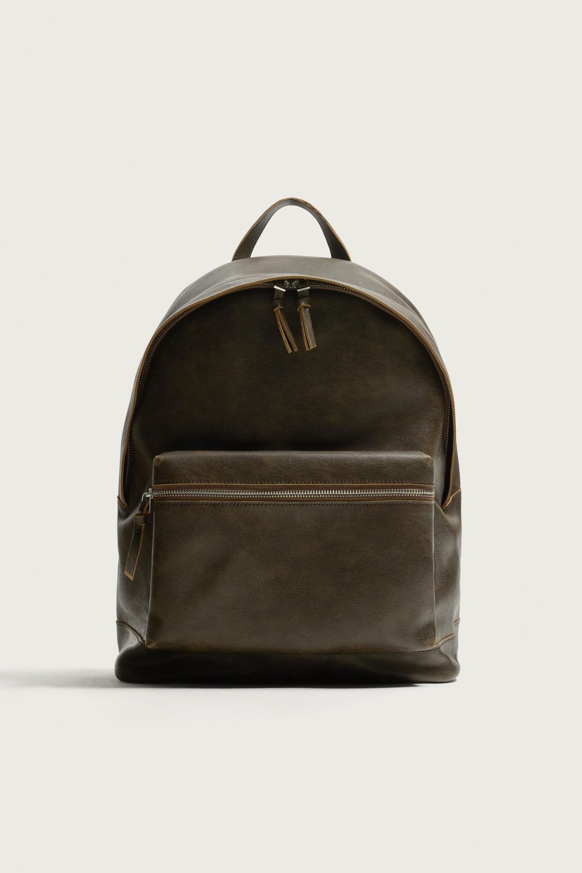 자라 빈티지 이펙트 캐주얼 백팩 3239/820/700 BROWN