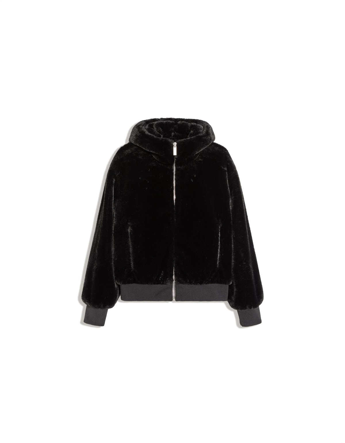 버쉬카 페이크 퍼 후드 집업 자켓 3100/273 BLACK